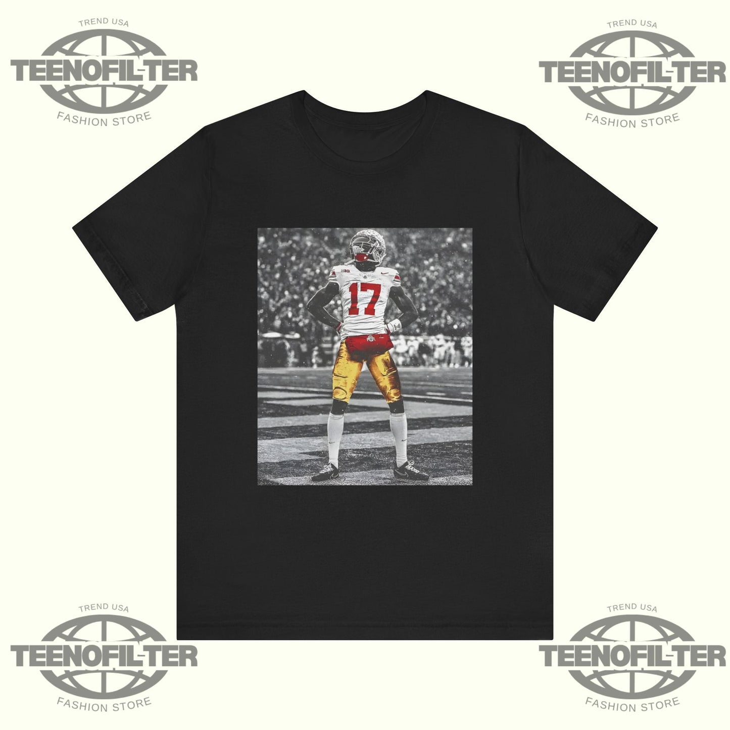 Ohio State Buckeyes Carnell Tate Standing T-shirt Printify