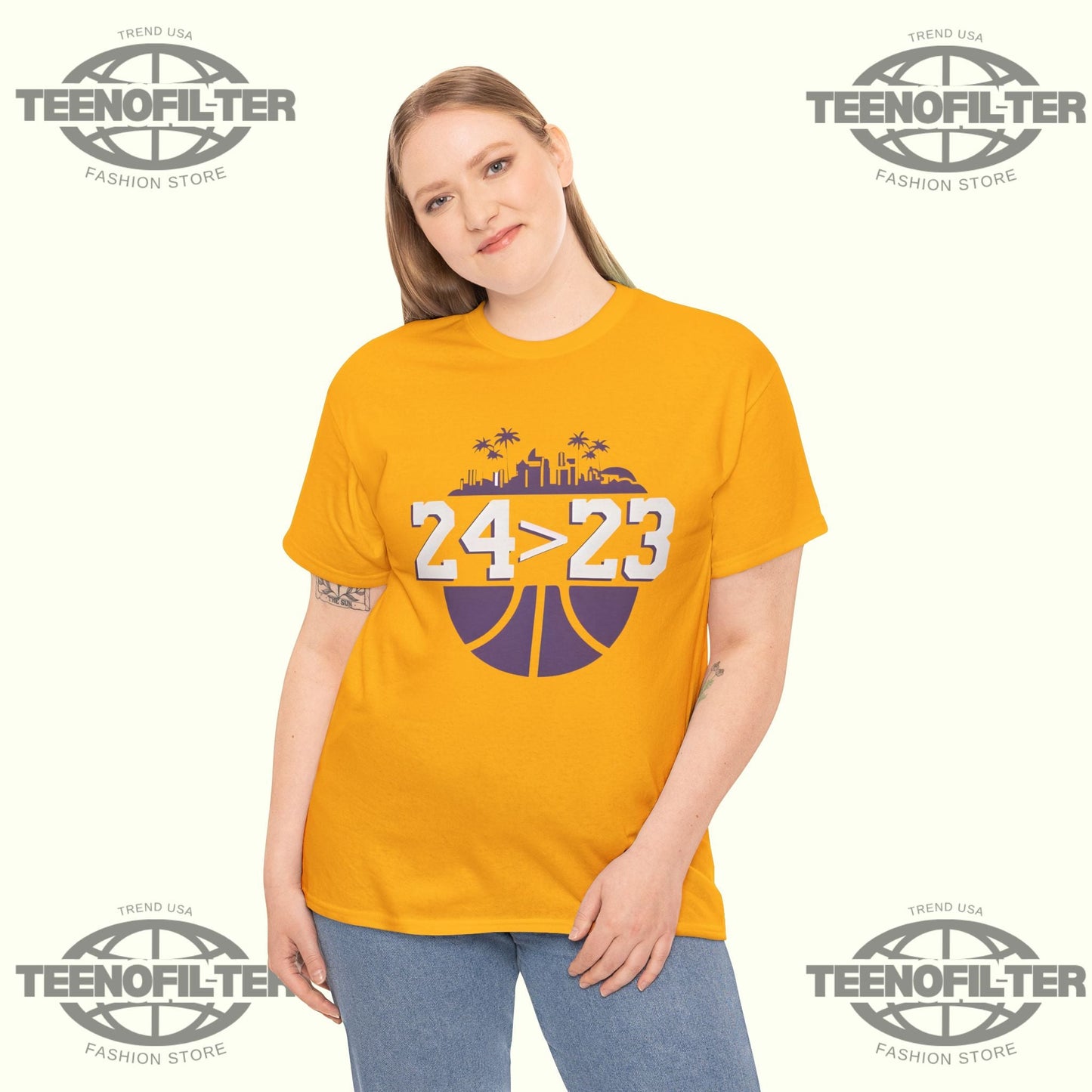Los Angeles Lakers 24 Over 23 T-Shirt Printify