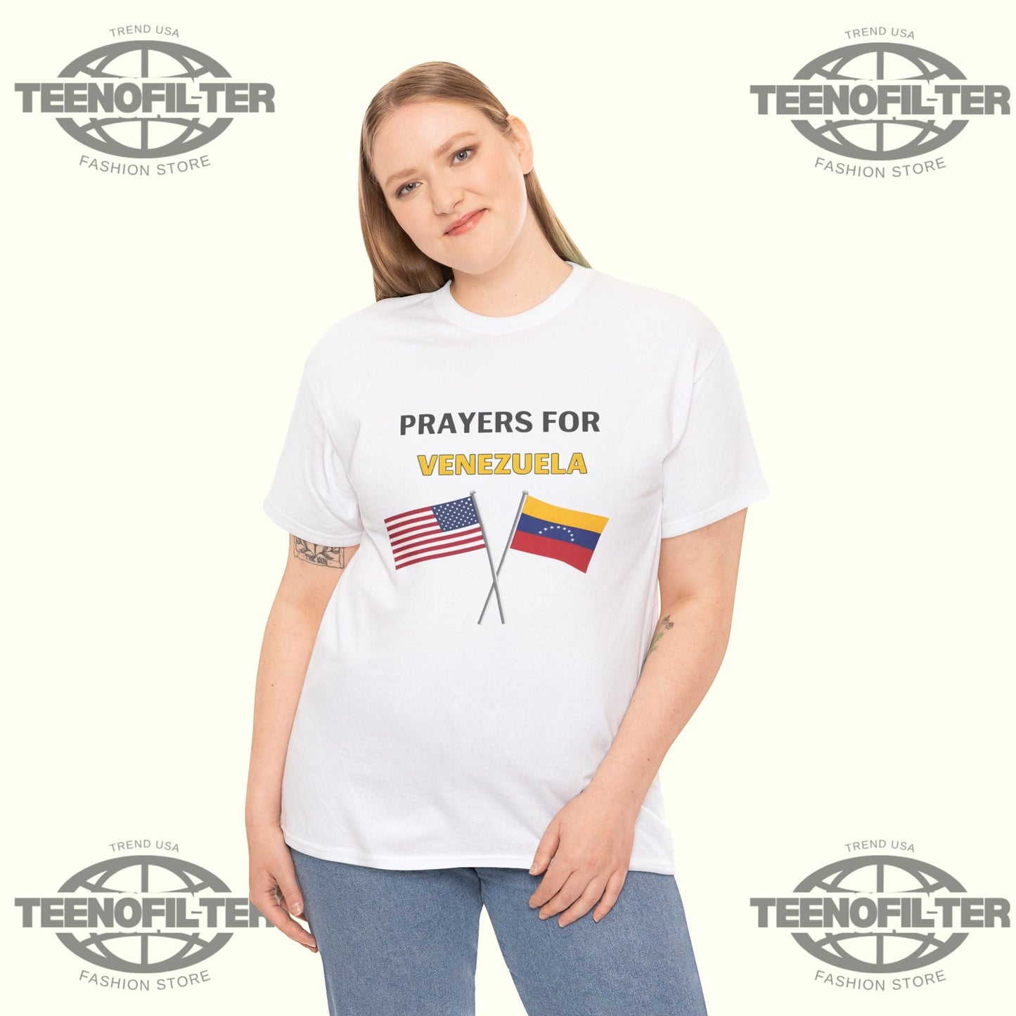 Prayer For Venezuela T-Shirt – No War On Venezuela Printify