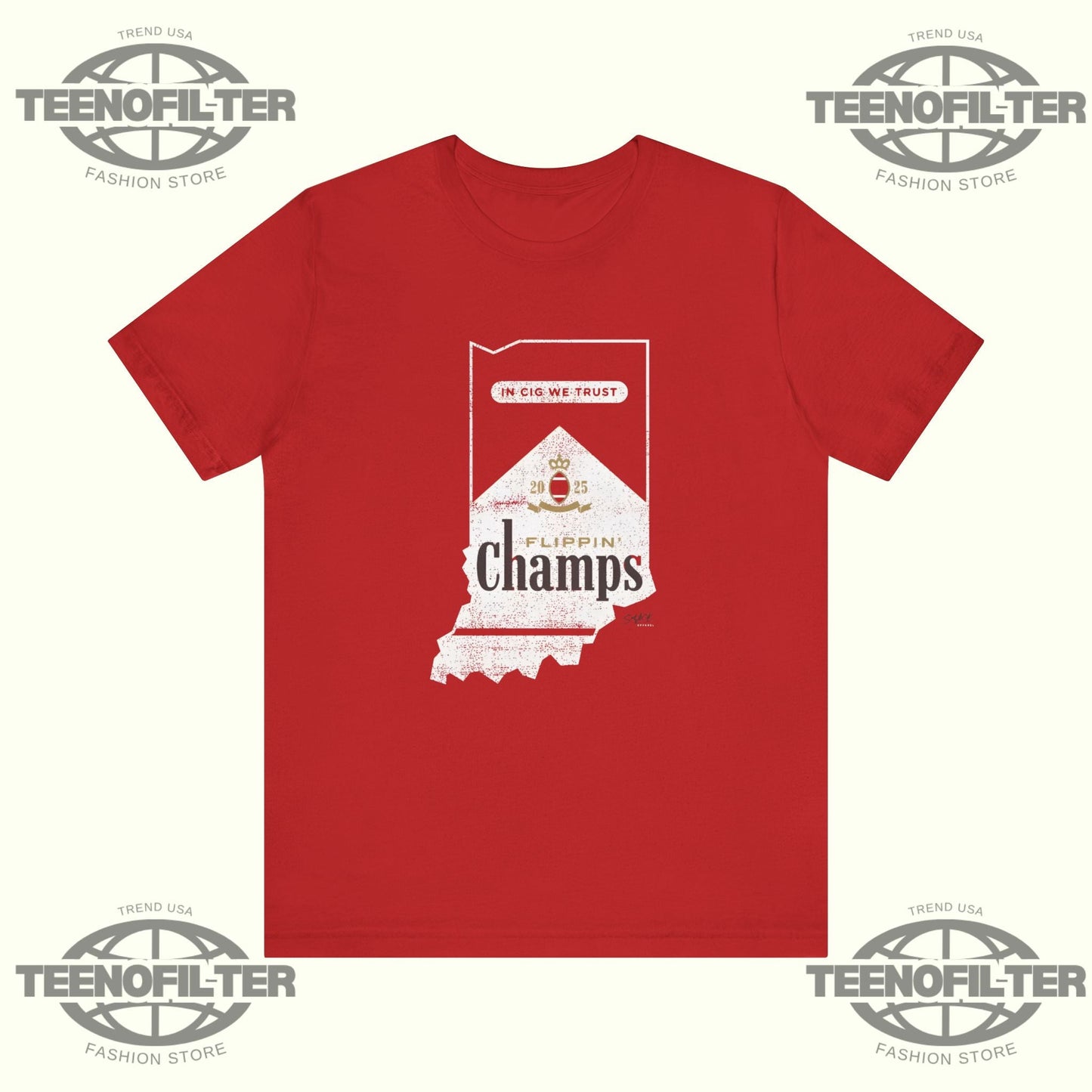 Flippin Champs Indiana College Football Fans T-Shirt Printify