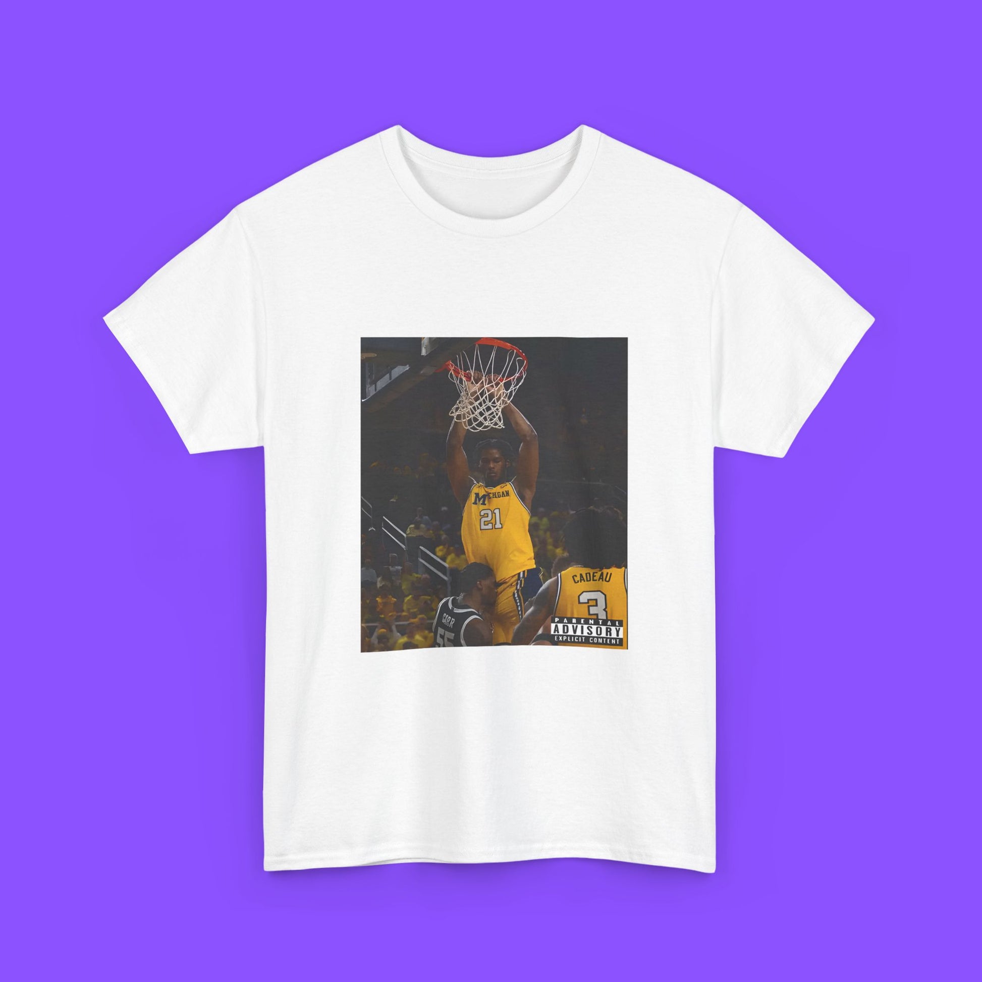 Morez Johnson Jr. Dunk On Carr T-Shirt – Viral Poster Dunk Basketball Graphic Tee Featuring the Iconic In-Game Slam - Tee No Filter