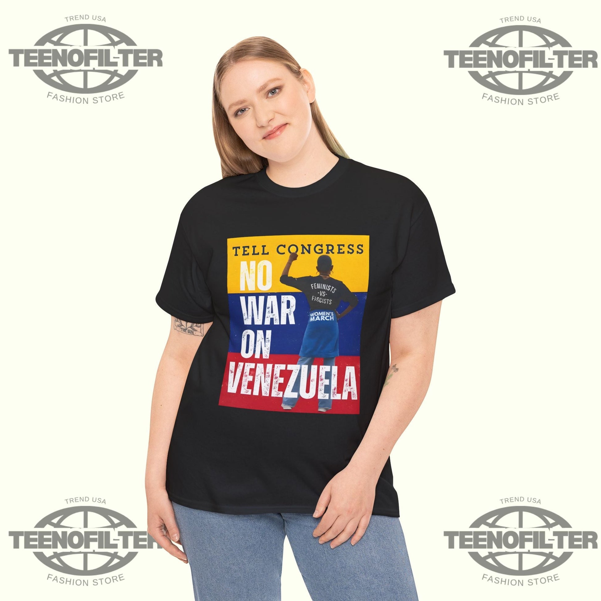 Tell Congress No War On Venezuela T-Shirt Printify