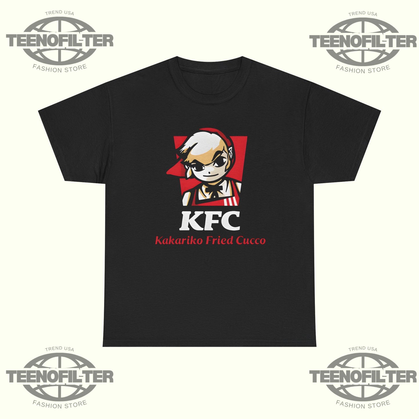 Funny Fried Village Chicken T-Shirt – Viral Gaming Parody Meme Tee with Fast-Food Style Design - Tee No Filter