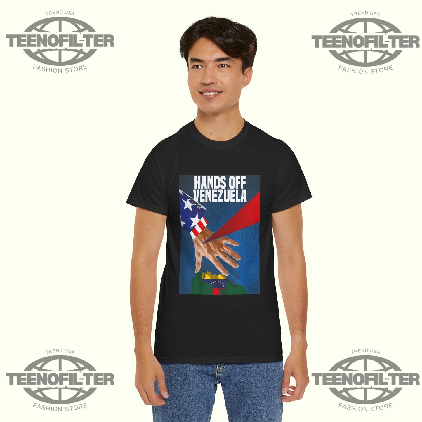 Hands Off Venezuela! Down With U.S. Imperialism T-Shirt Printify