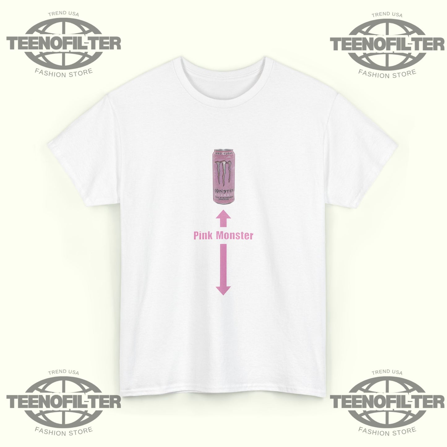 Pink Monster Energy Drink T-shirt - Tee No Filter