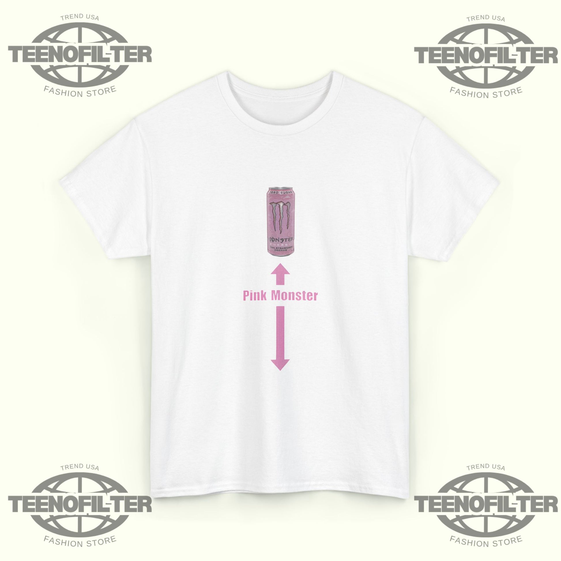 Pink Monster Energy Drink T-shirt - Tee No Filter
