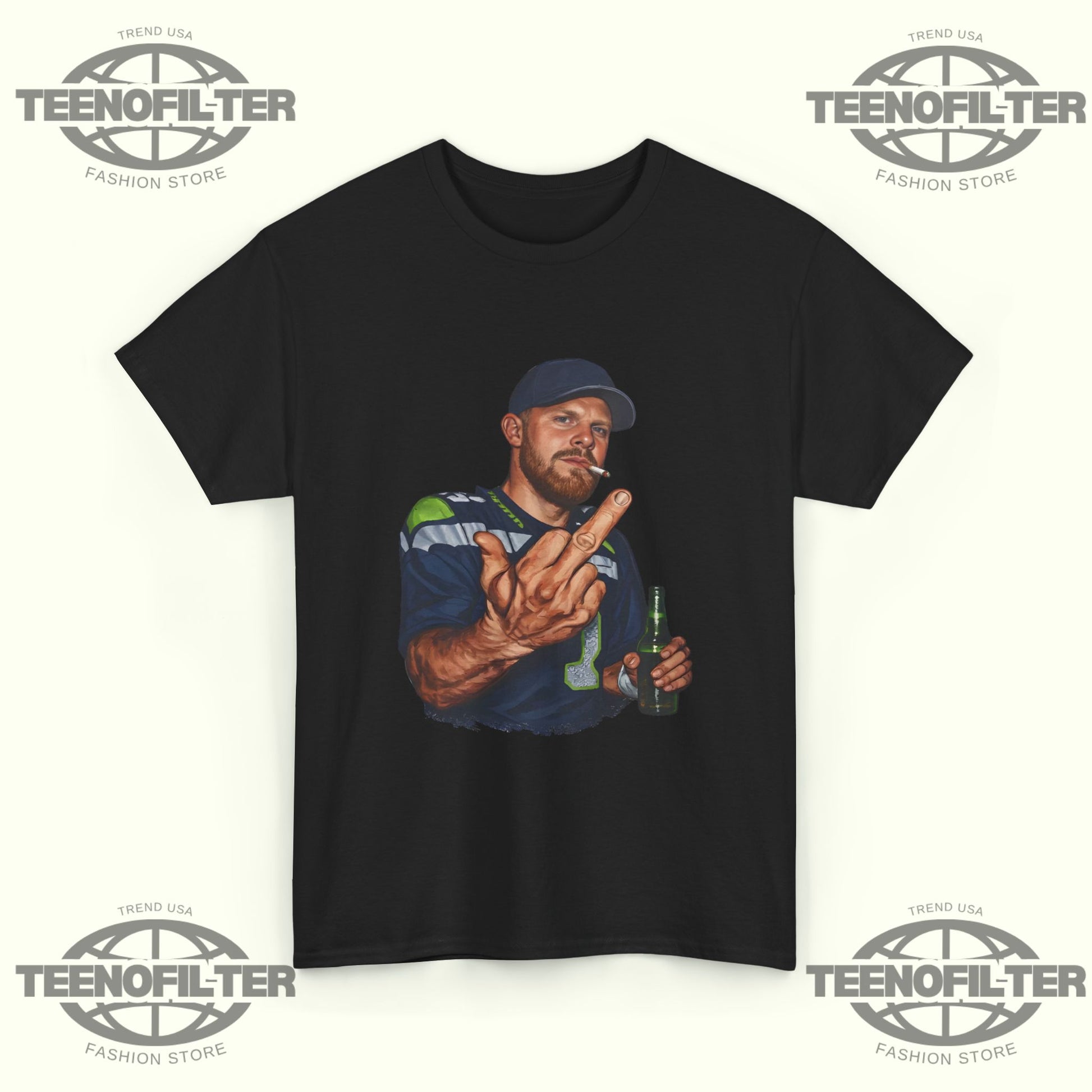 Sam Darnold Middle Finger T-shirt - Tee No Filter