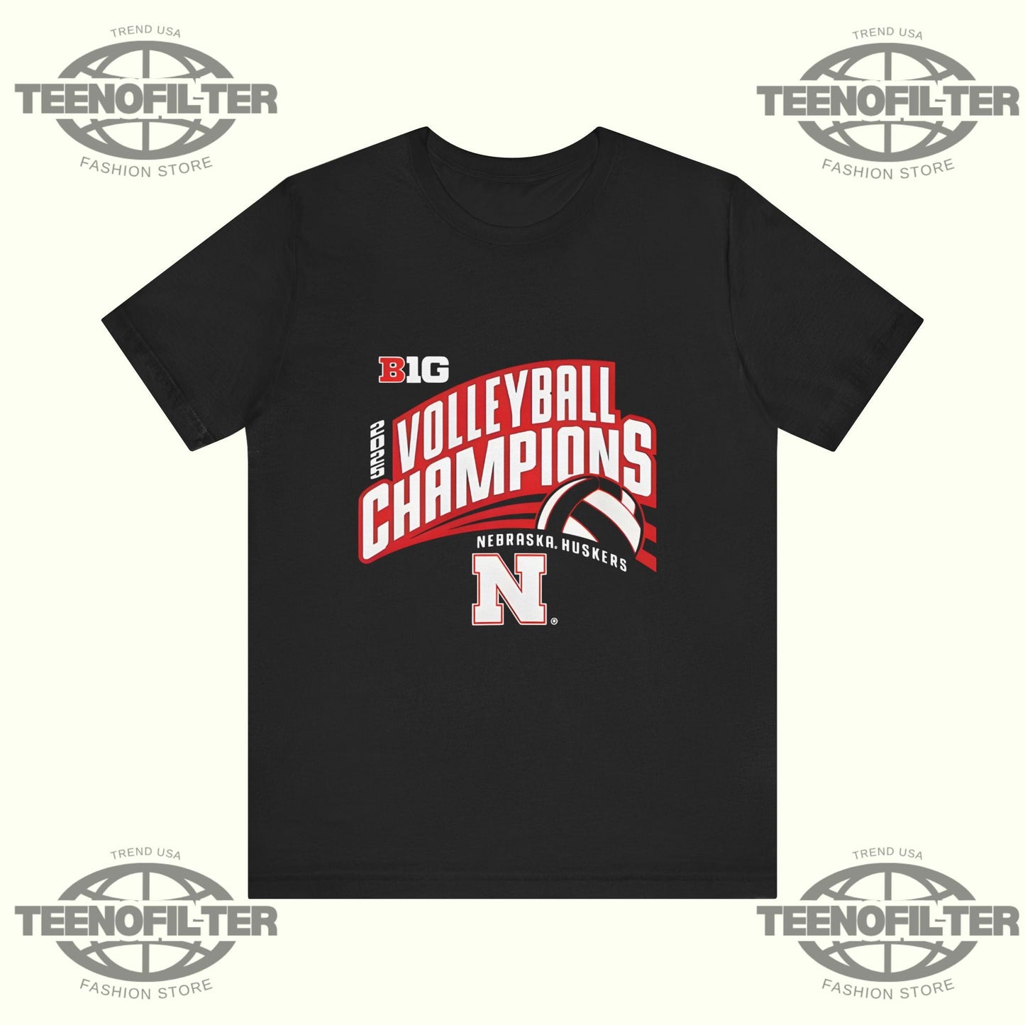 Nebraska Huskers Volleyball Champions 2025 T-Shirt Printify
