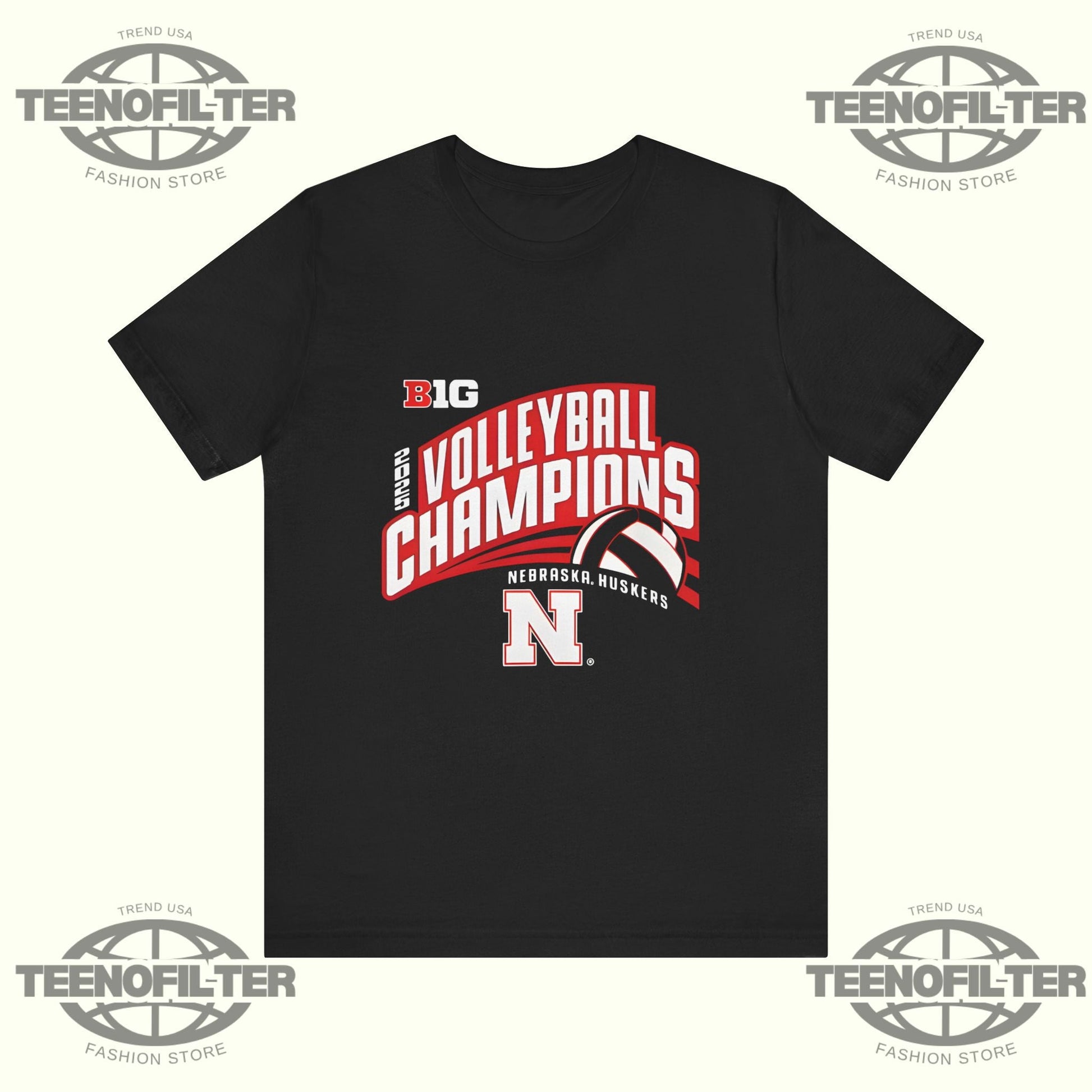 Nebraska Huskers Volleyball Champions 2025 T-Shirt Printify