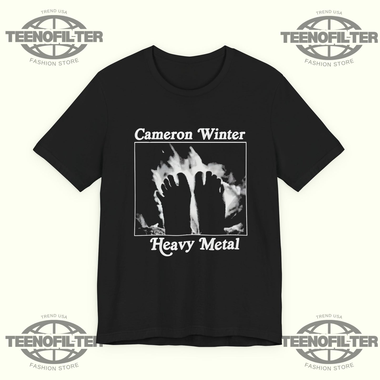 Cameron Winter Heavy Metal T-Shirt Printify