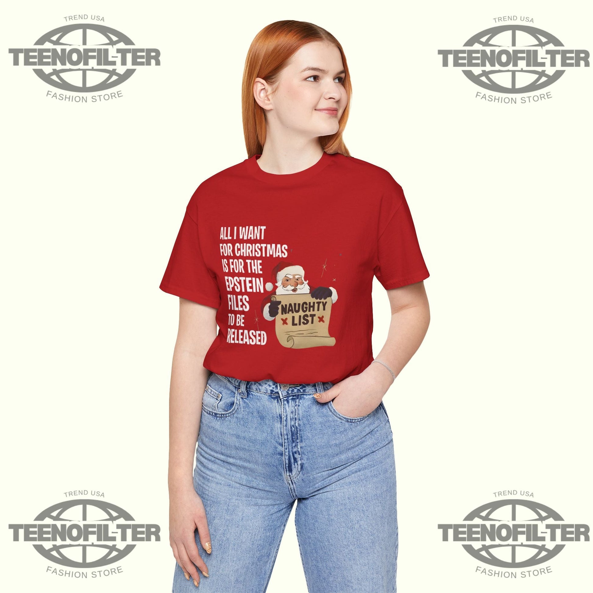 All I Want For Christmas Is For The Epstein Files T-Shirt Printify
