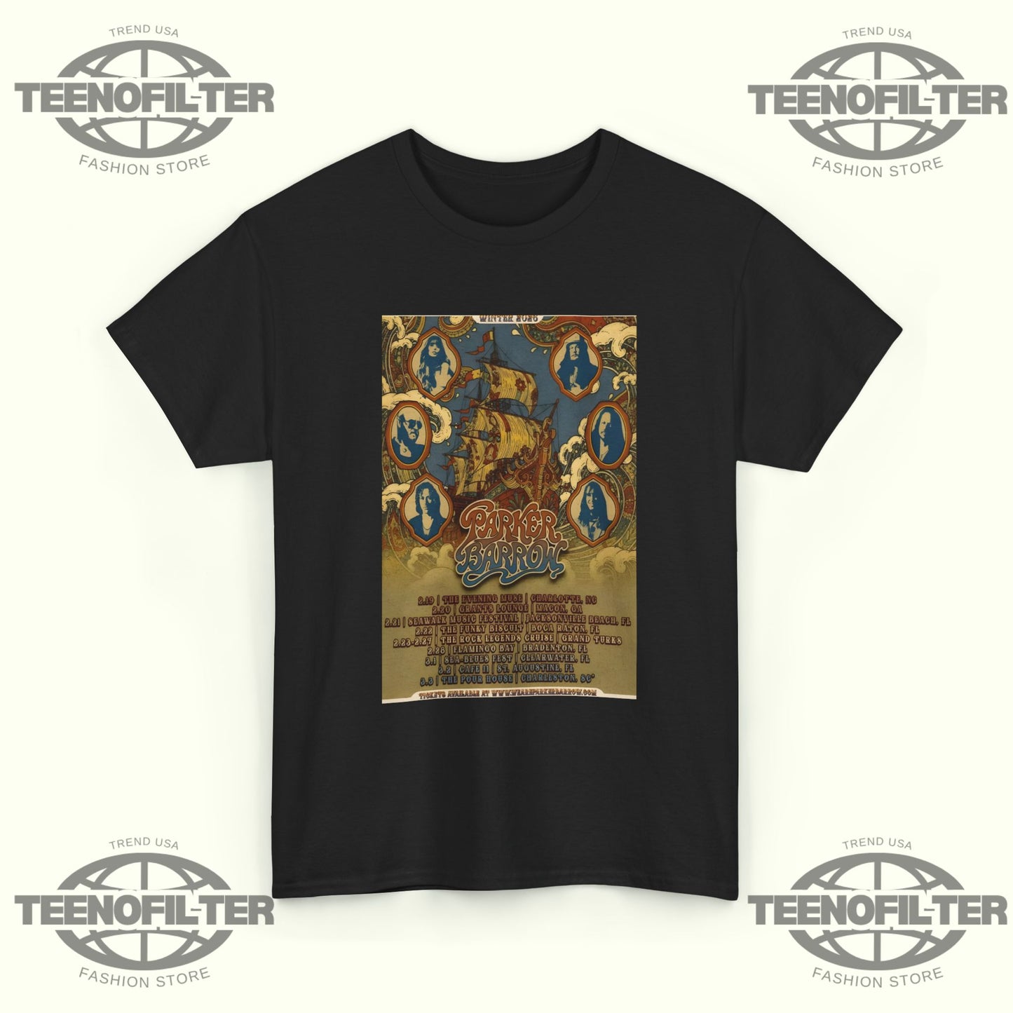 Parker Barrow Poster Winter Tour 26 T-Shirt - Tee No Filter