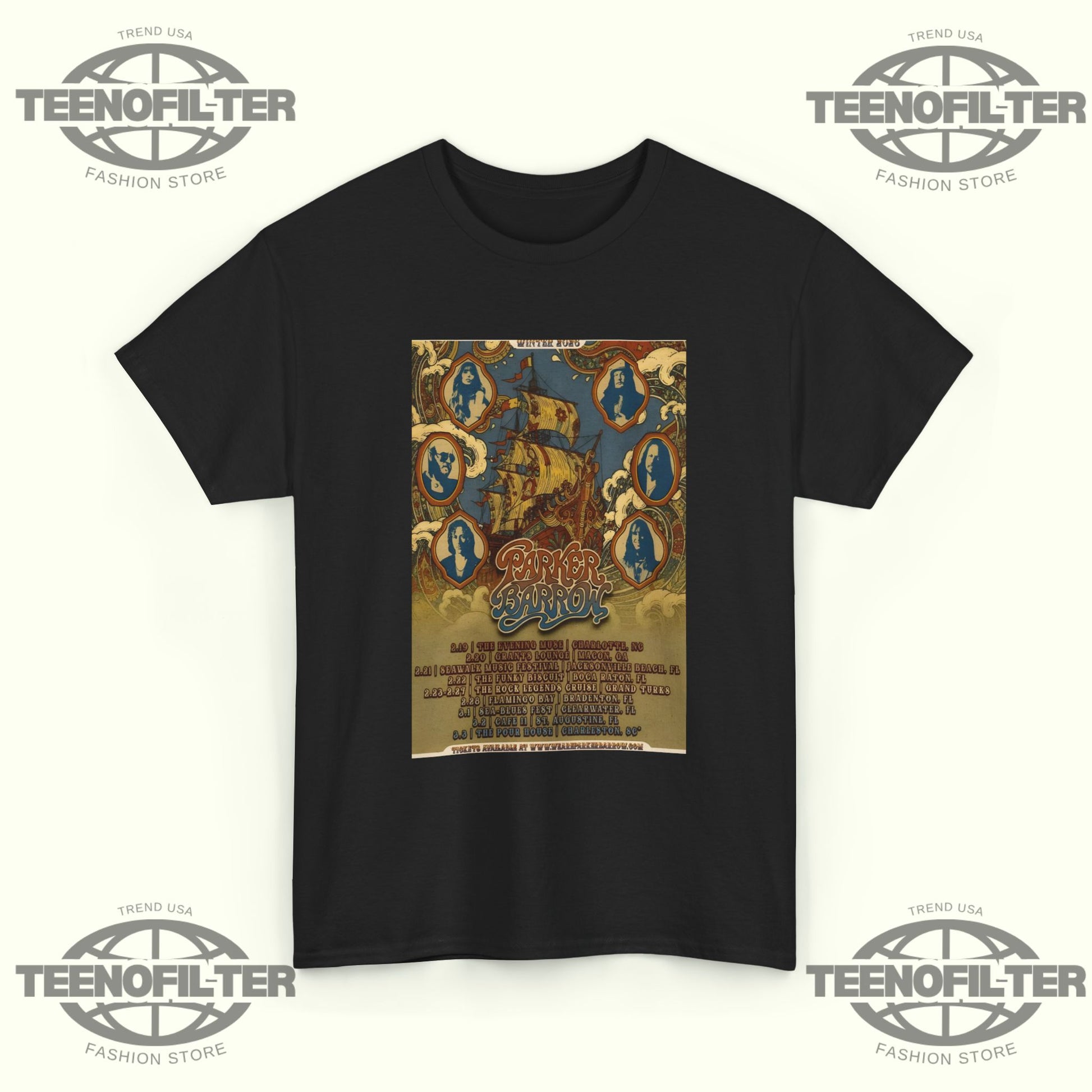 Parker Barrow Poster Winter Tour 26 T-Shirt - Tee No Filter