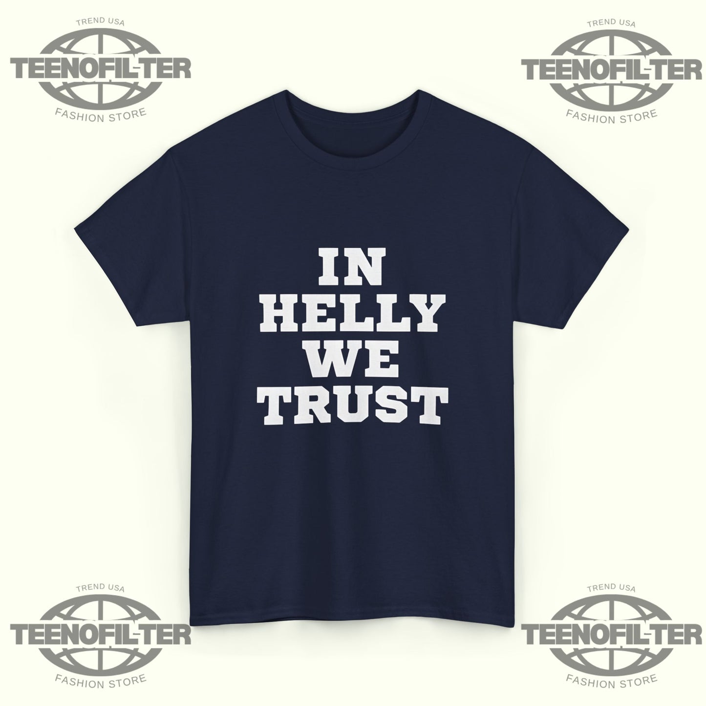 In Helly We Trust T-Shirt – USA Hockey Pride & Goalie Greatness Tribute - Tee No Filter