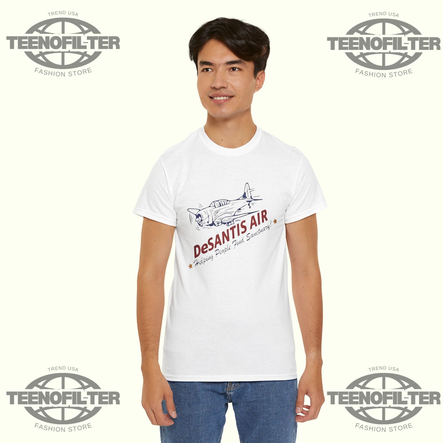 DeSantis Air Helping People Find Sanctuary T-Shirt - Tee No Filter