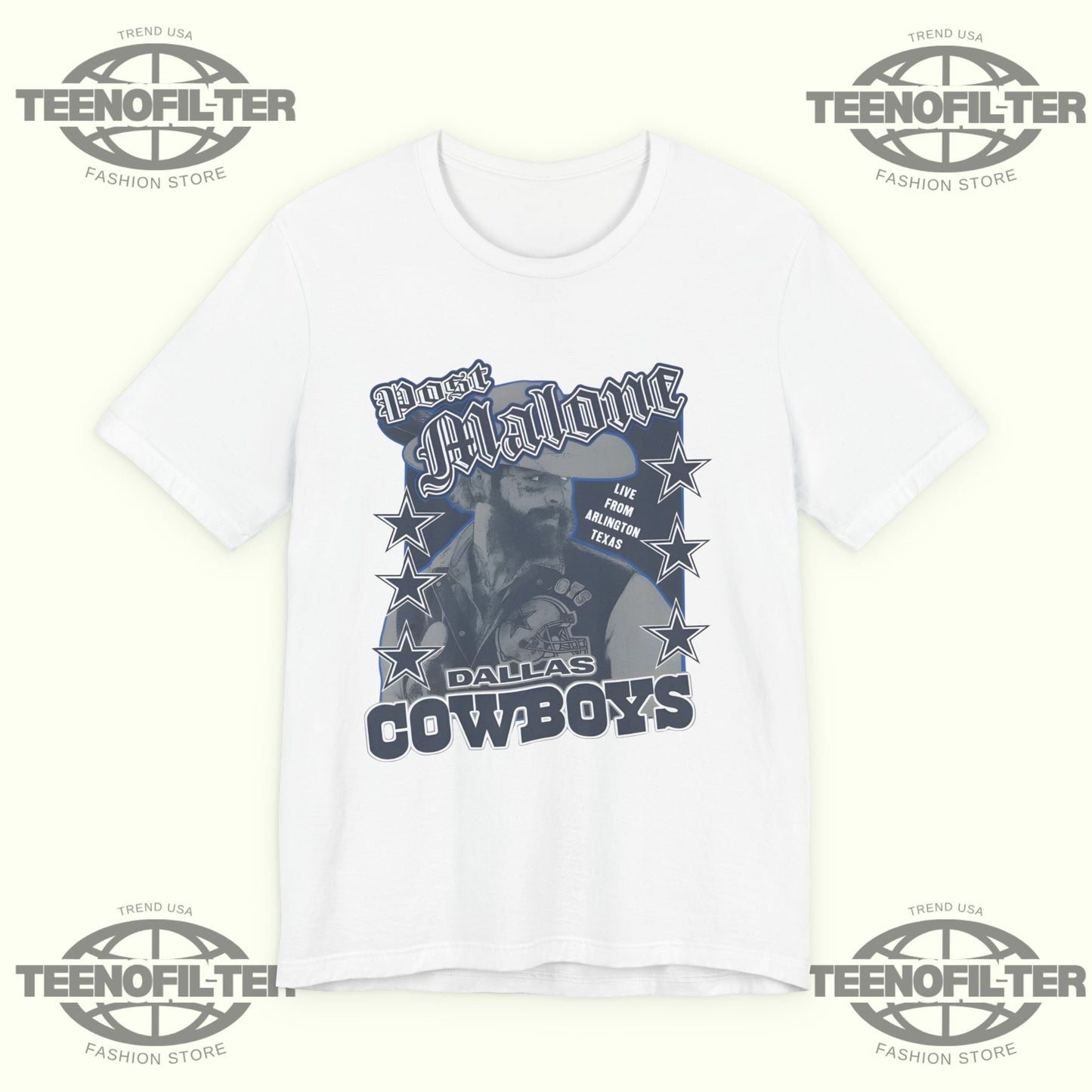 Post Malone Dallas Cowboys T-Shirt Printify