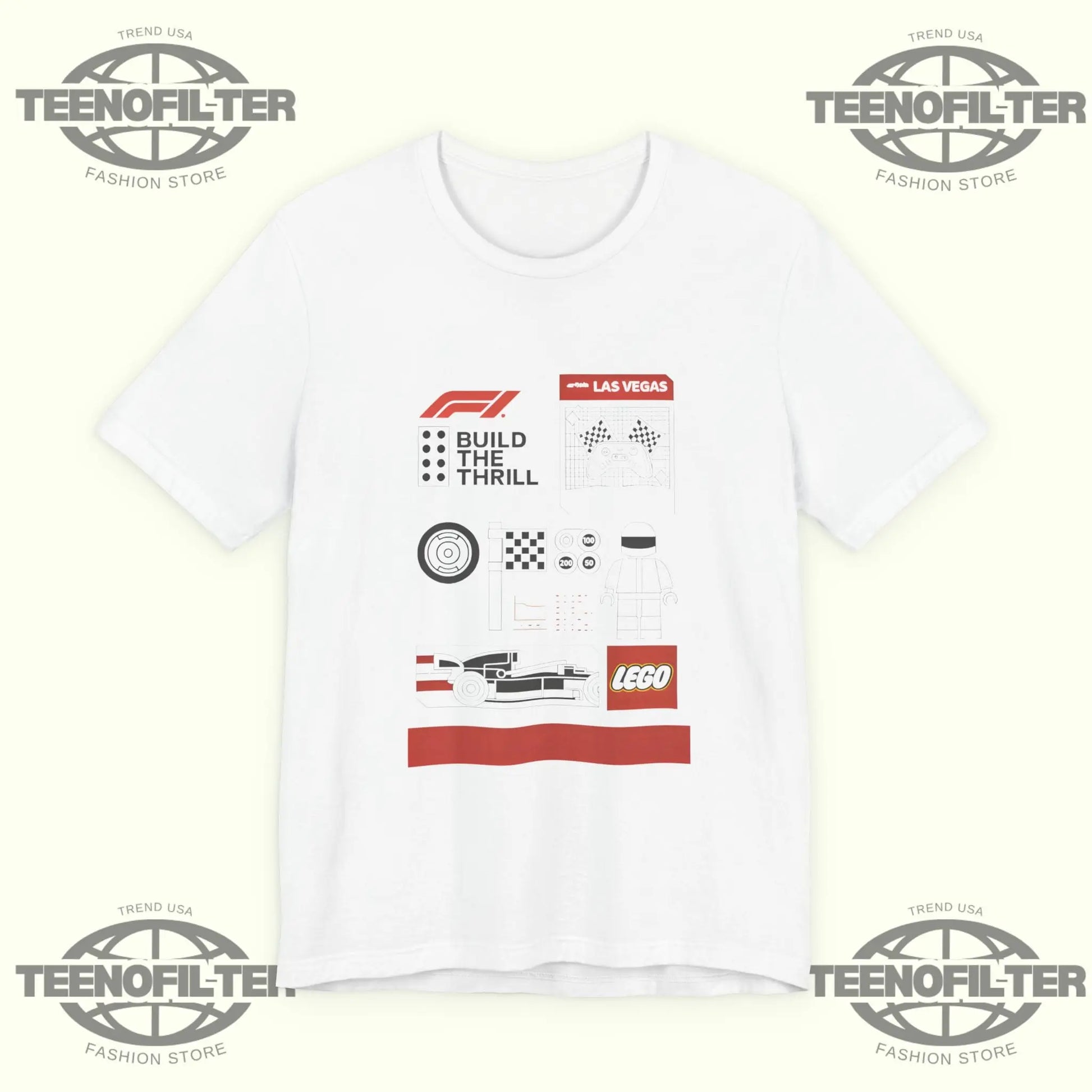 Build The Thrill Las Vegas LEGO T-Shirt Printify