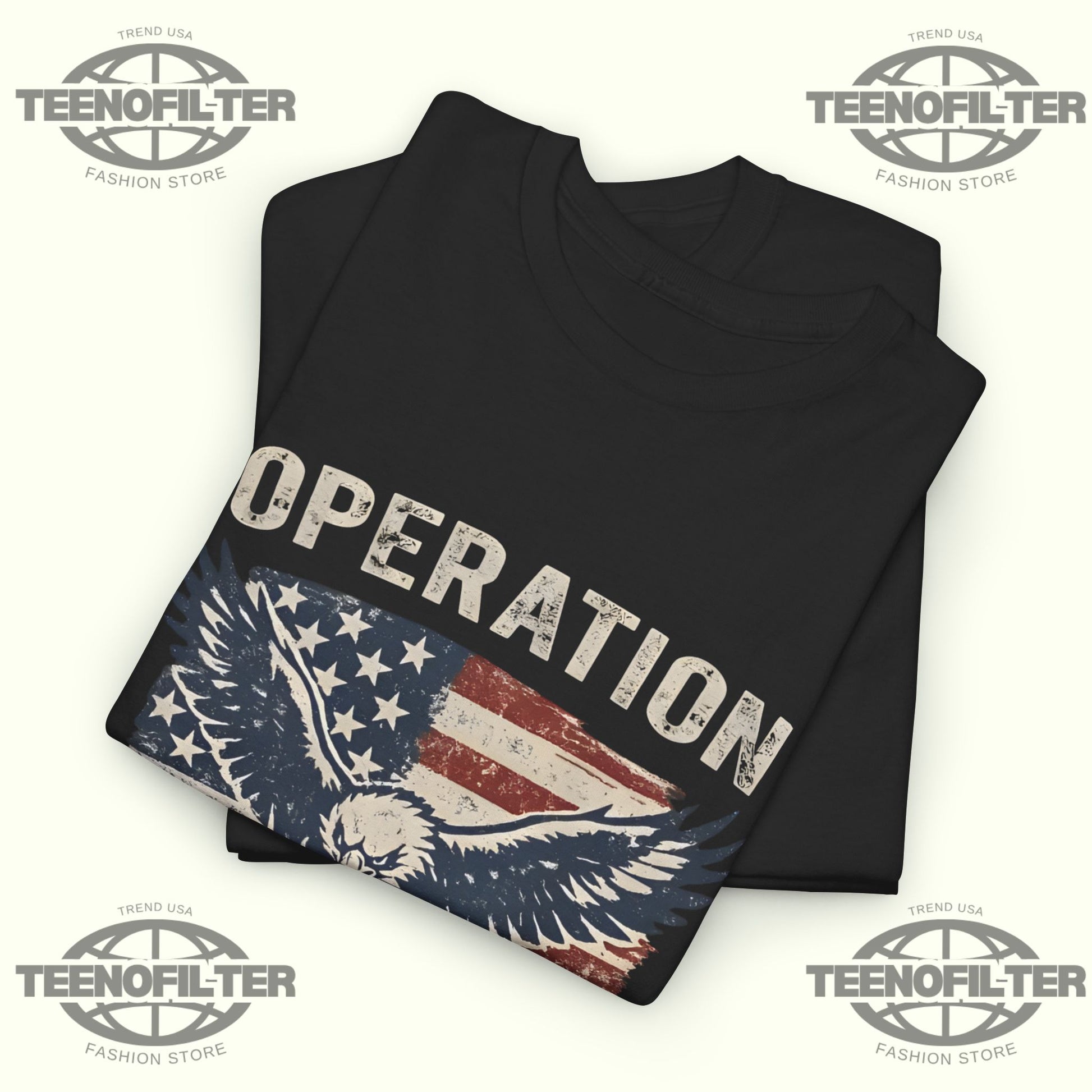 Operation Epic Fury USA Flag T-Shirt – Patriotic Strength & Global Unity Statement Tee - Tee No Filter