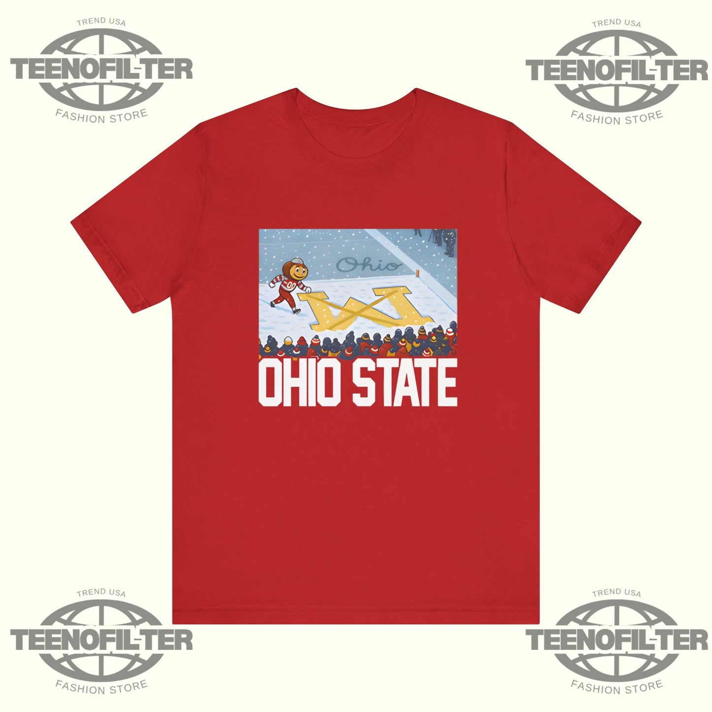 Ohio Vs Michigan Rivalry Script Ohio On Big M T-Shirt Printify