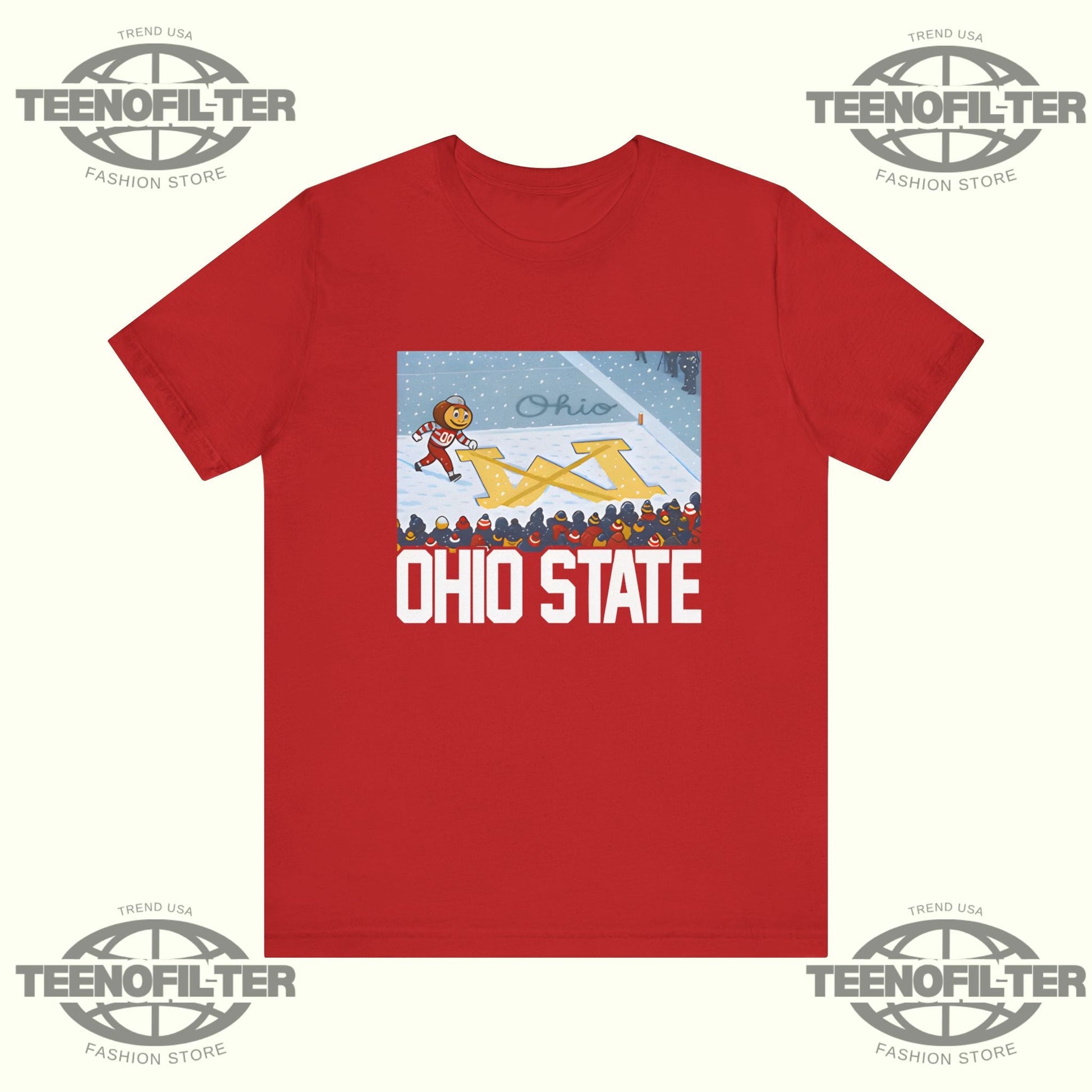 Ohio Vs Michigan Rivalry Script Ohio On Big M T-Shirt Printify