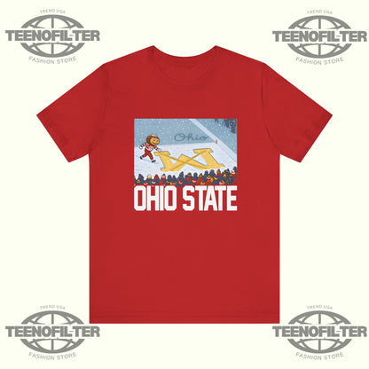 Ohio Vs Michigan Rivalry Script Ohio On Big M T-Shirt Printify