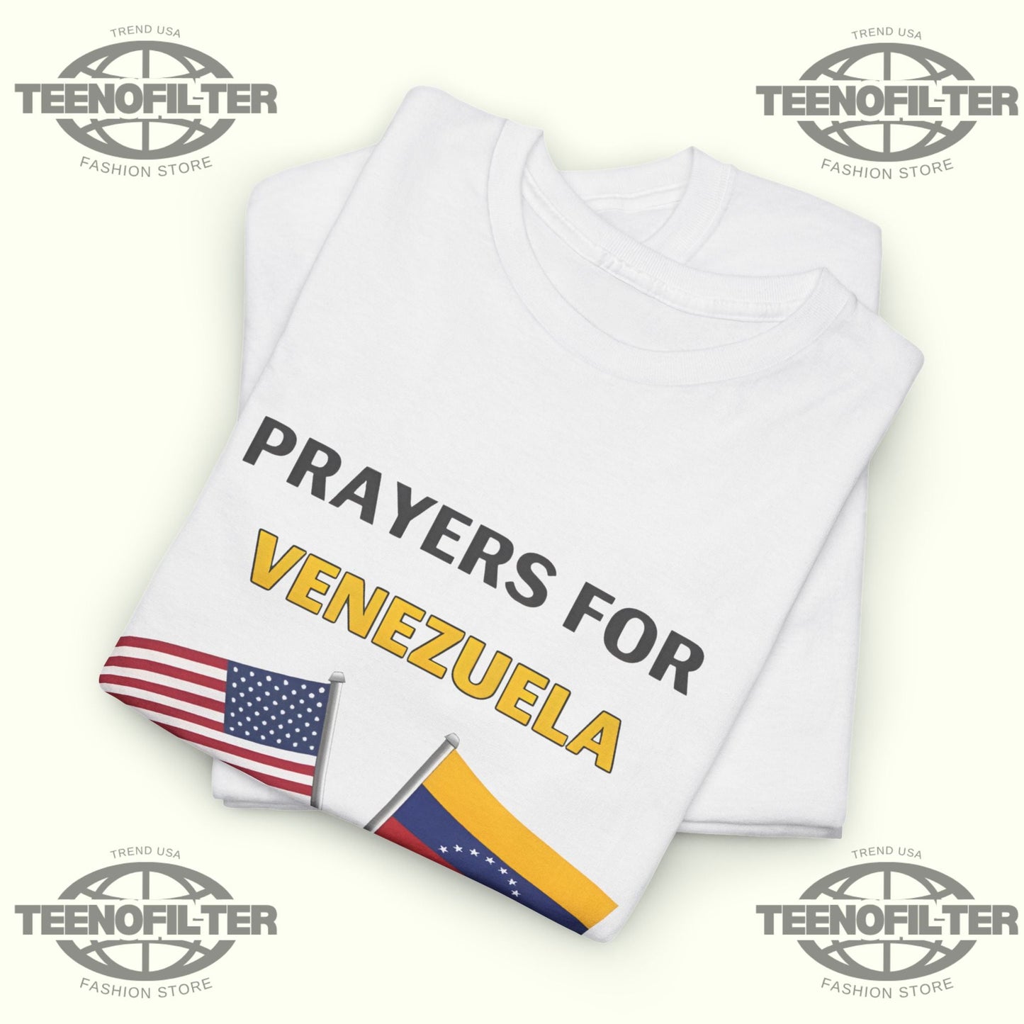 Prayer For Venezuela T-Shirt – No War On Venezuela Printify