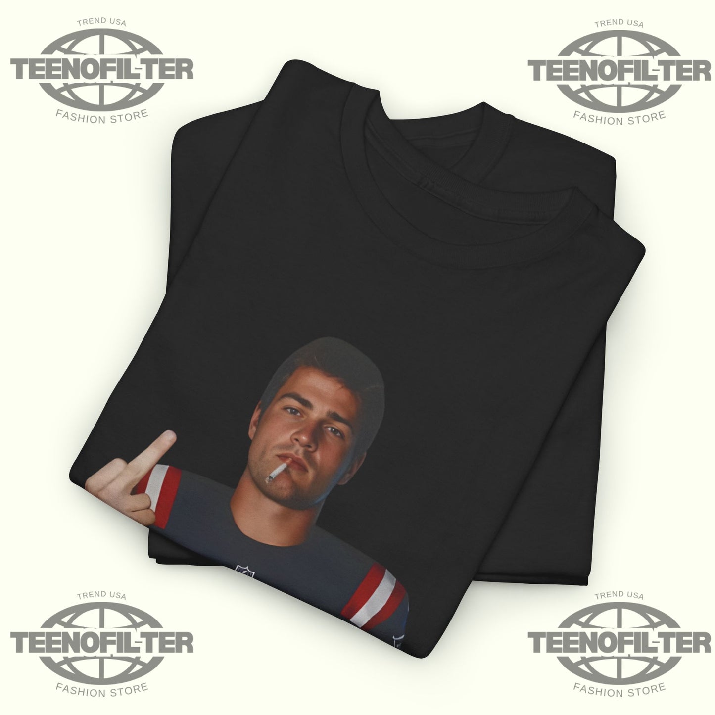 Drake Maye Middle Finger T-Shirt - Tee No Filter