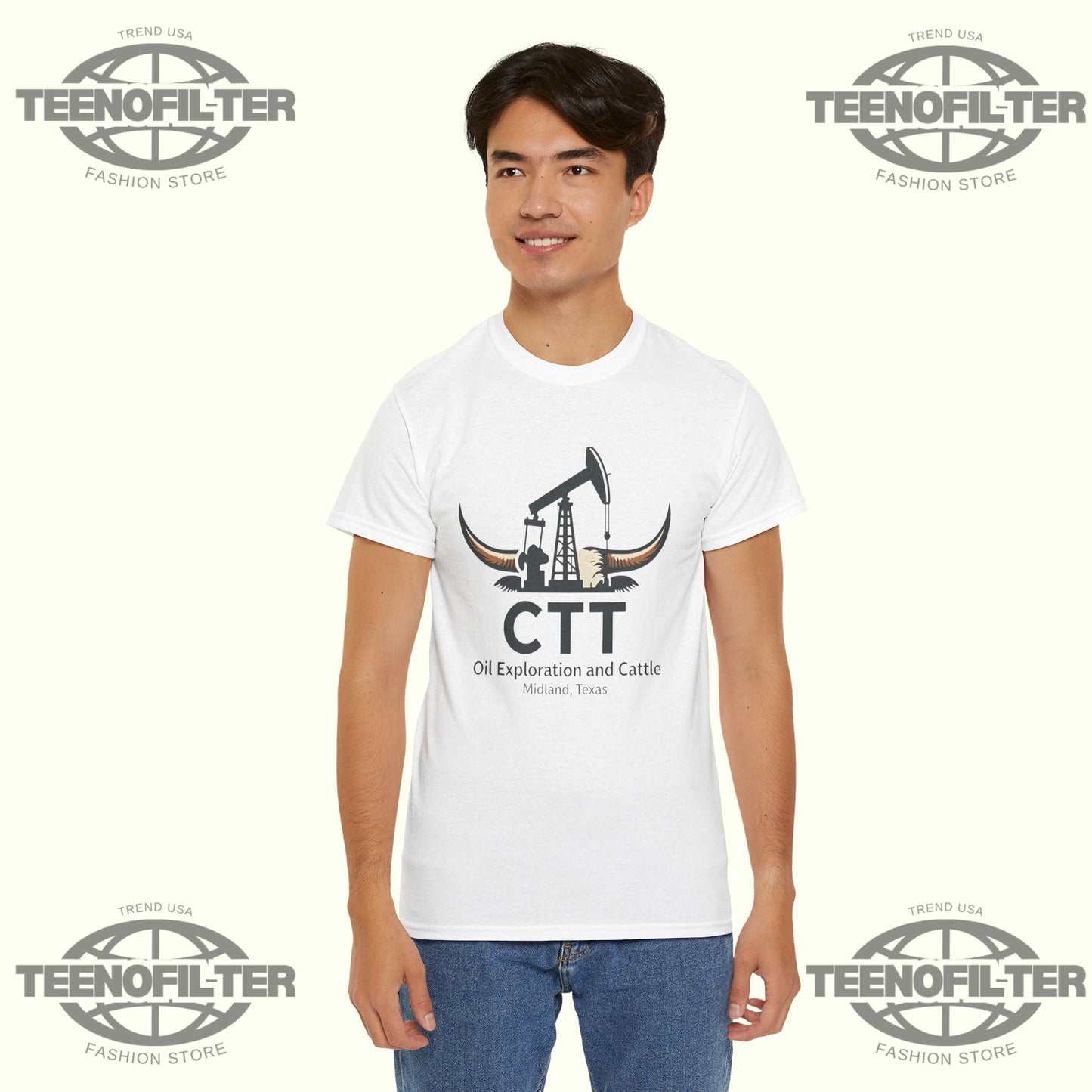 Ctt Oil Exploration and Cattle Midland Texas T-Shirt - Tee No Filter