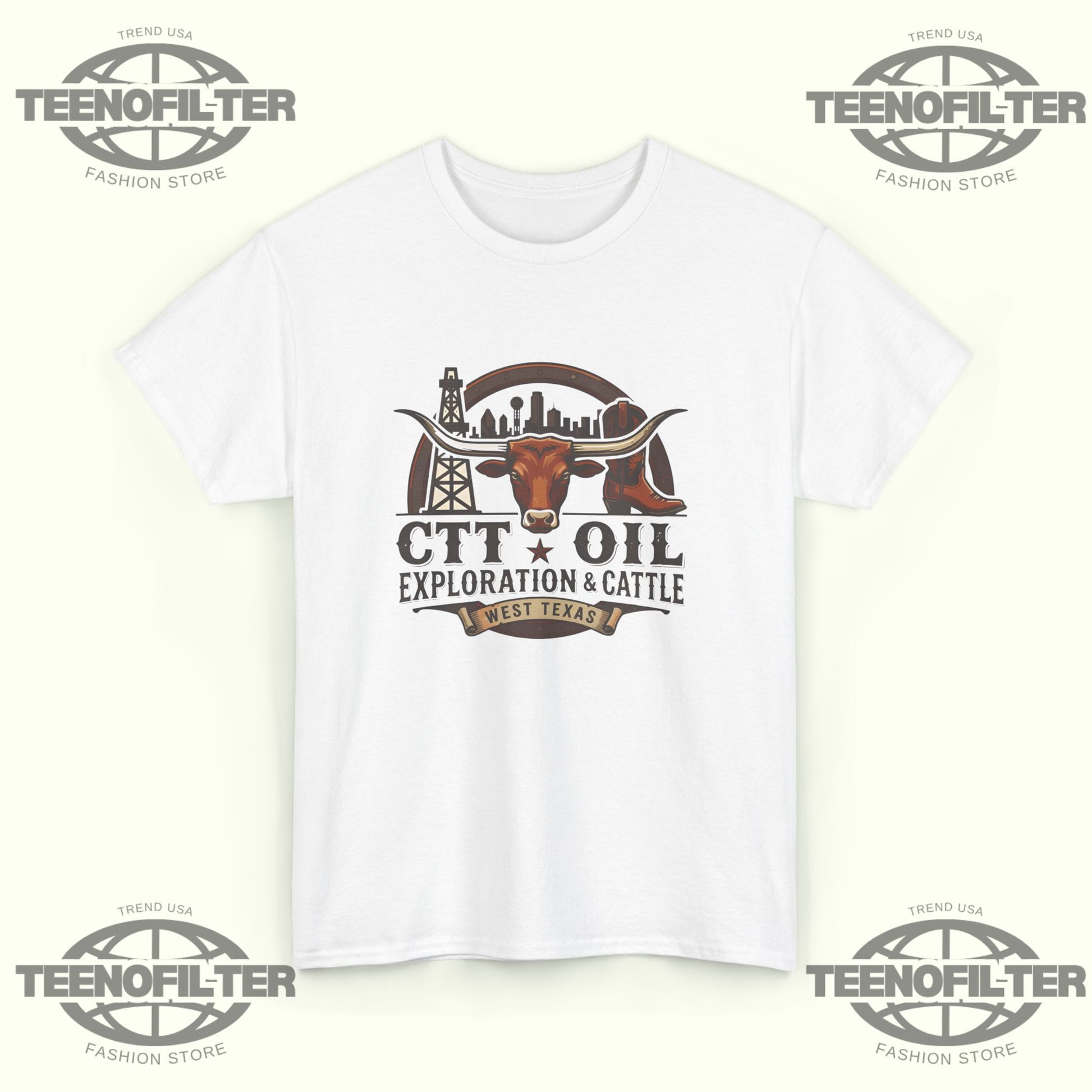 CTT Oil Exploration and Cattle T-Shirt - Tee No Filter