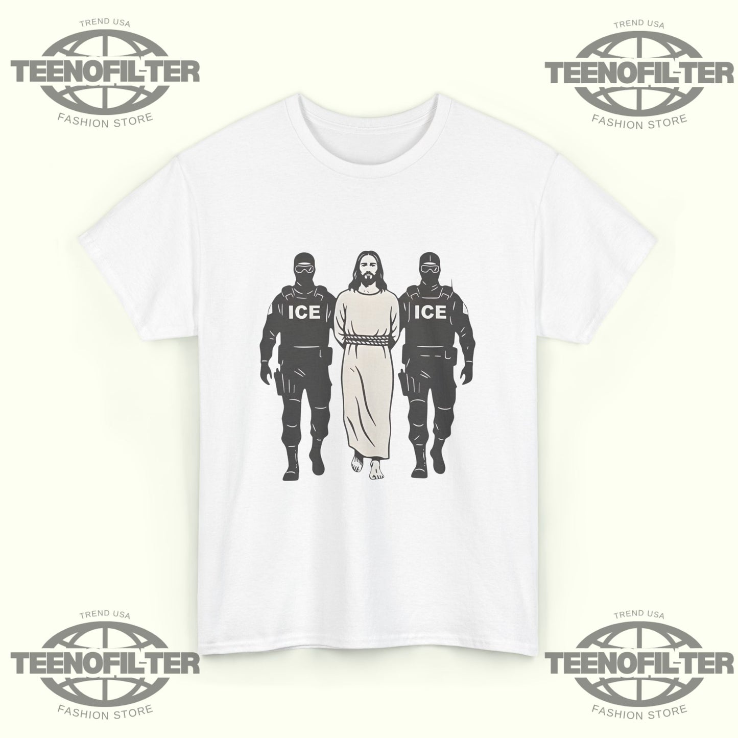 Anti-ICE Jesus Arrested T-shirt - Tee No Filter