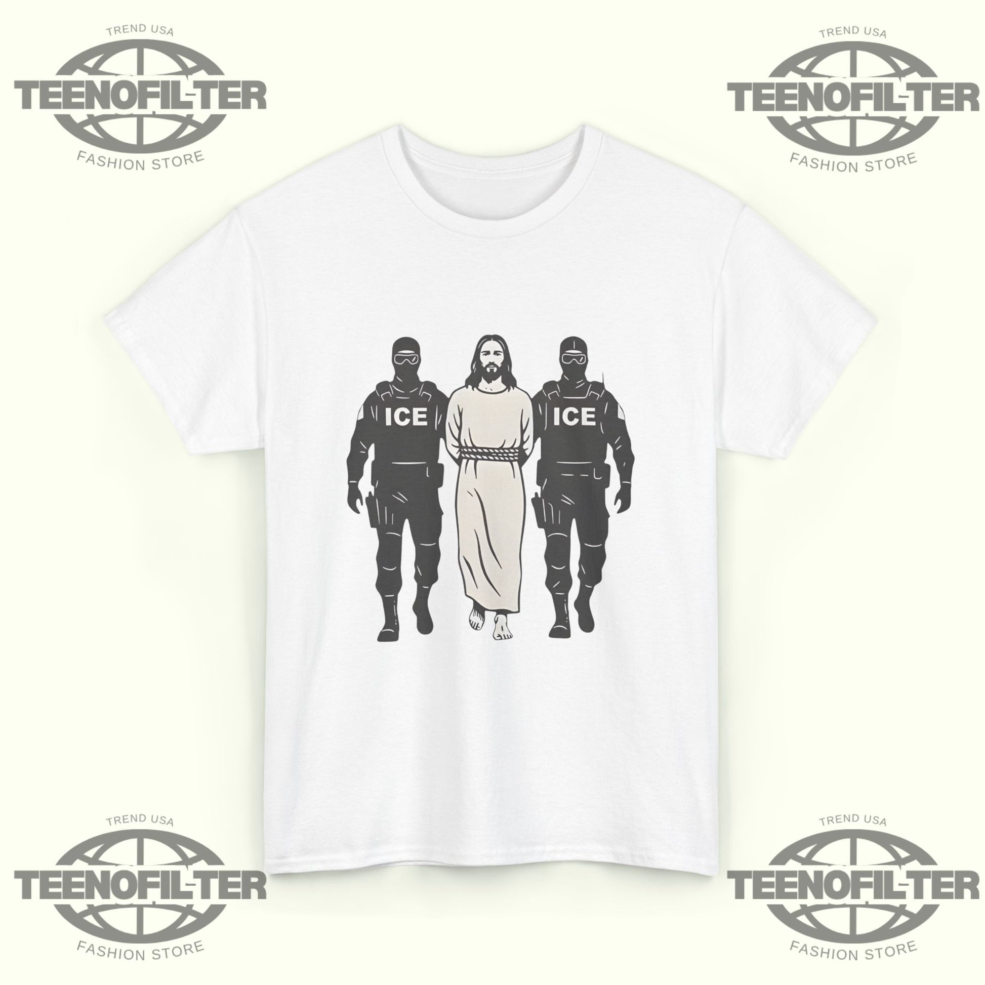 Anti-ICE Jesus Arrested T-shirt - Tee No Filter