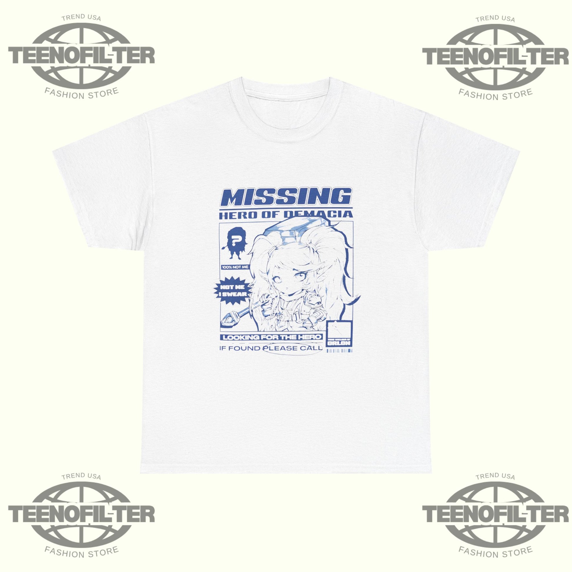 Poppy Missing Hero of Demacia T-Shirt – Manga Style Hammer of Orlon Tribute Tee - Tee No Filter
