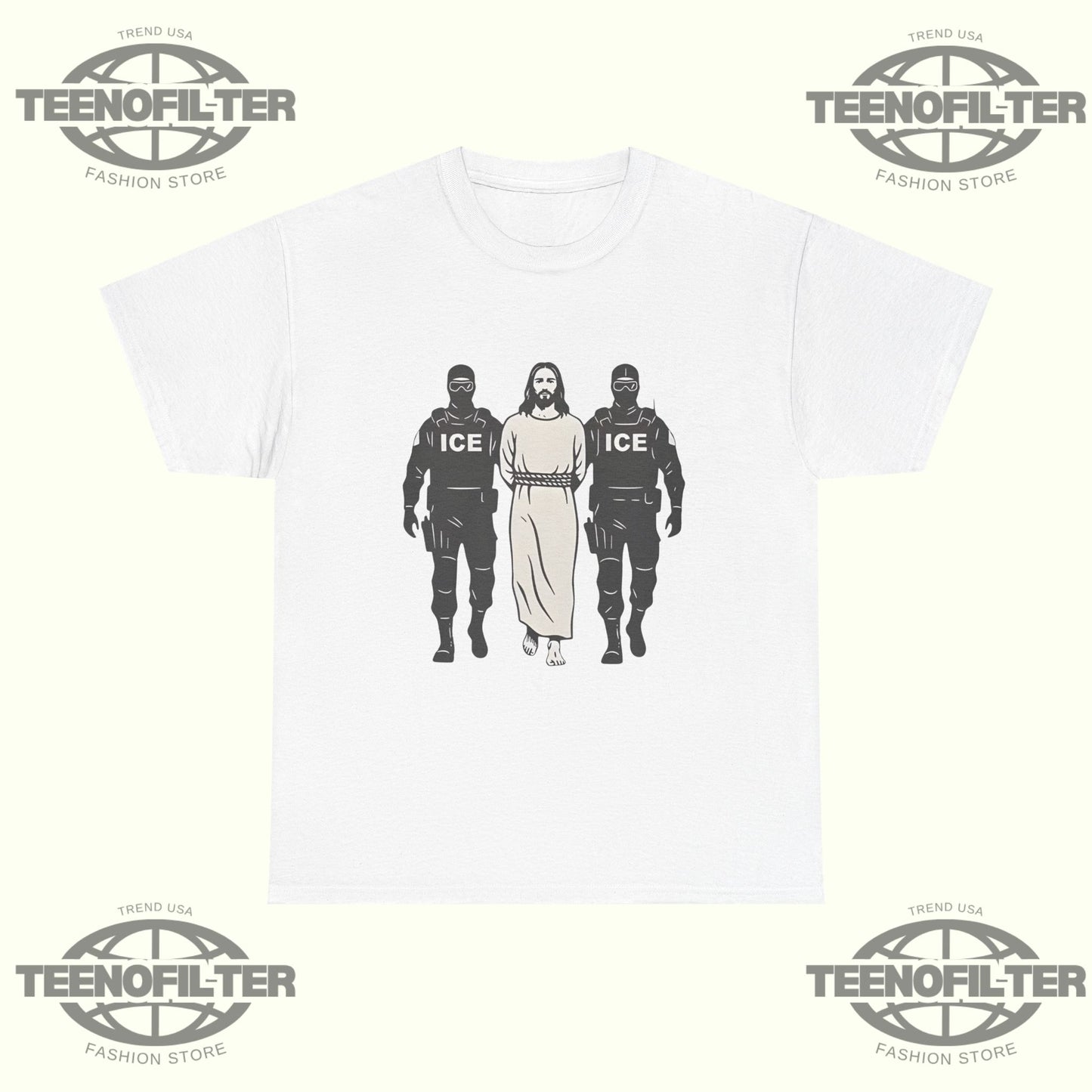 Anti-ICE Jesus Arrested T-shirt - Tee No Filter