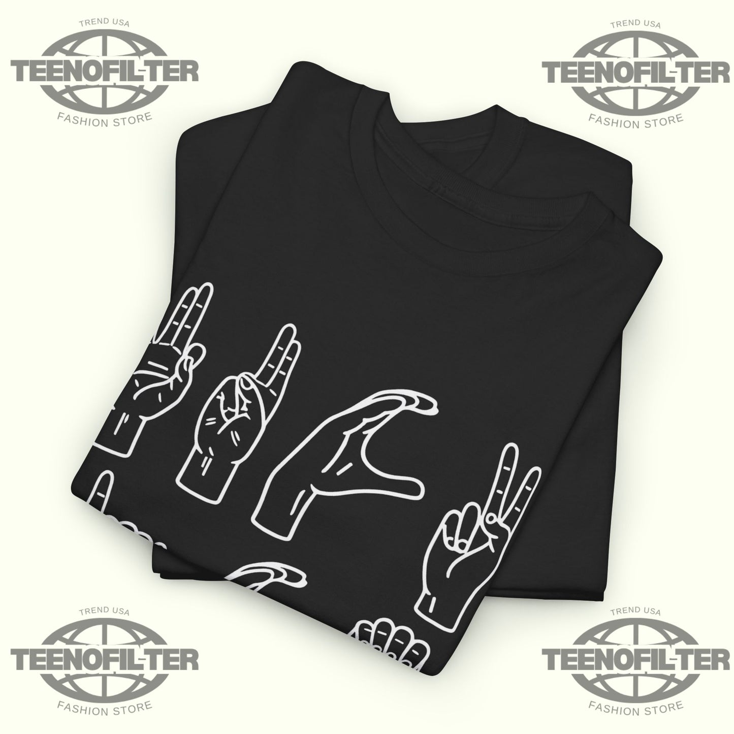 Hand Sign Language Fuck ICE T-Shirt - Tee No Filter