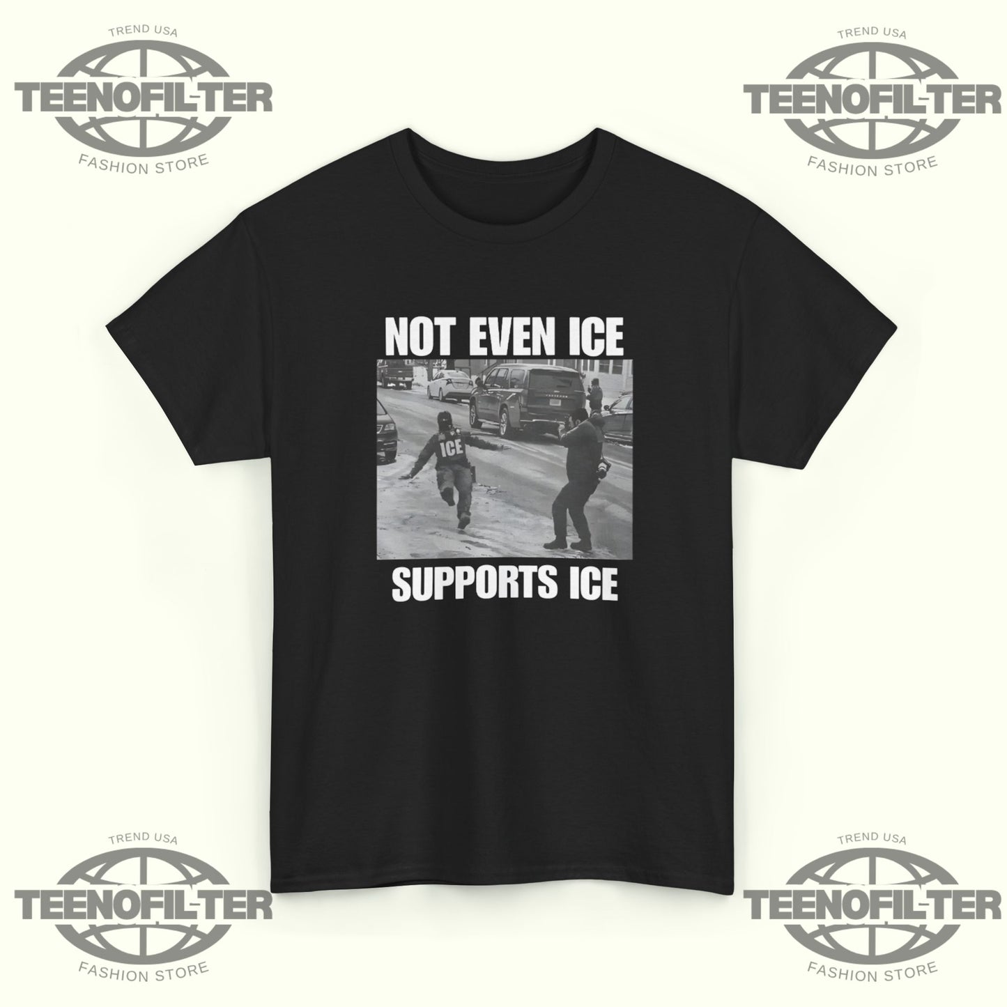 Not Even Ice Supports ICE T-shirt - Tee No Filter
