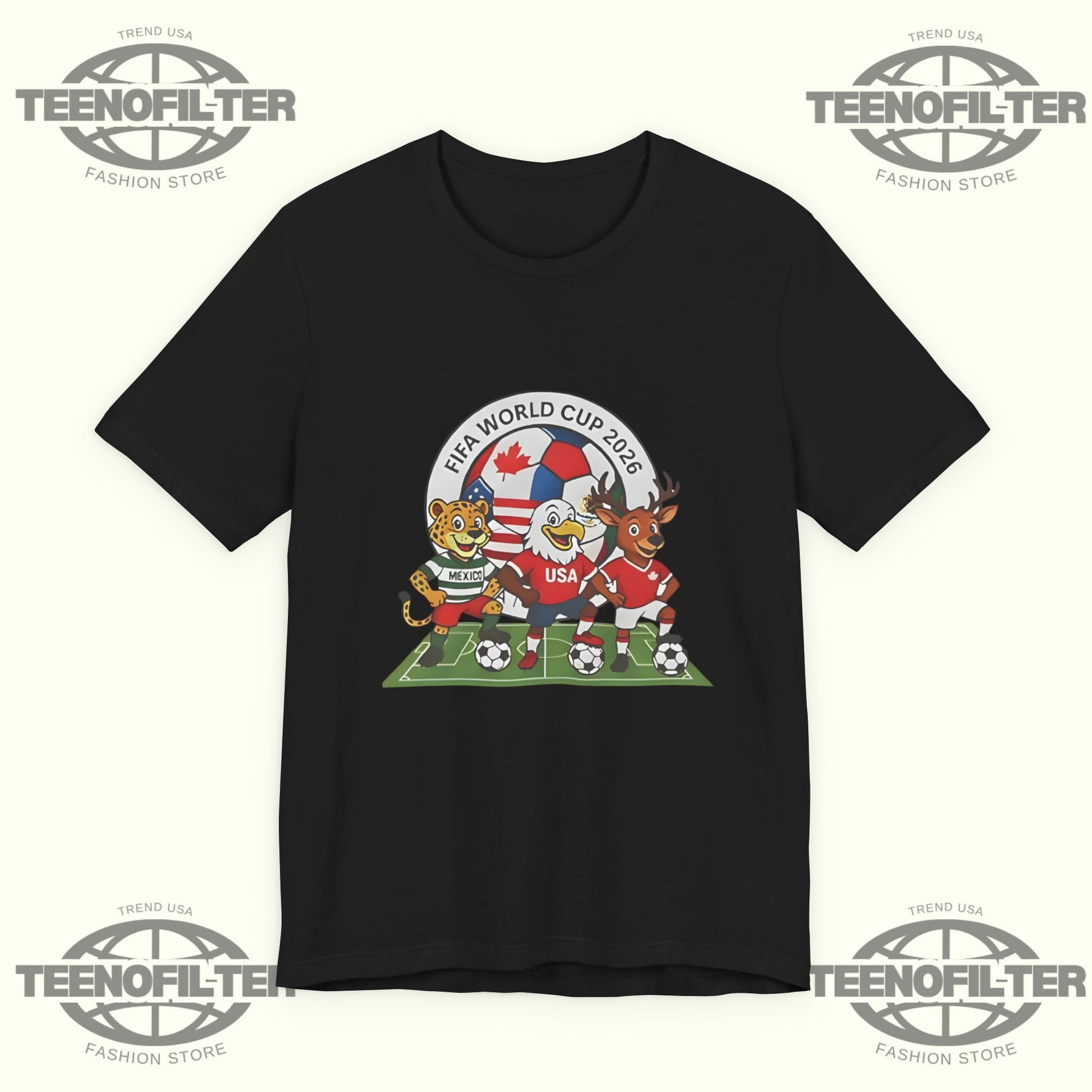USA Soccer Mascots World Cup 2026 T-Shirt Printify