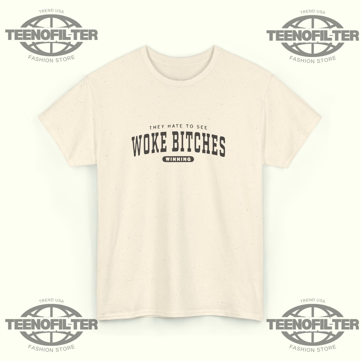 Woke Bitches Ringer T-Shirt - Tee No Filter