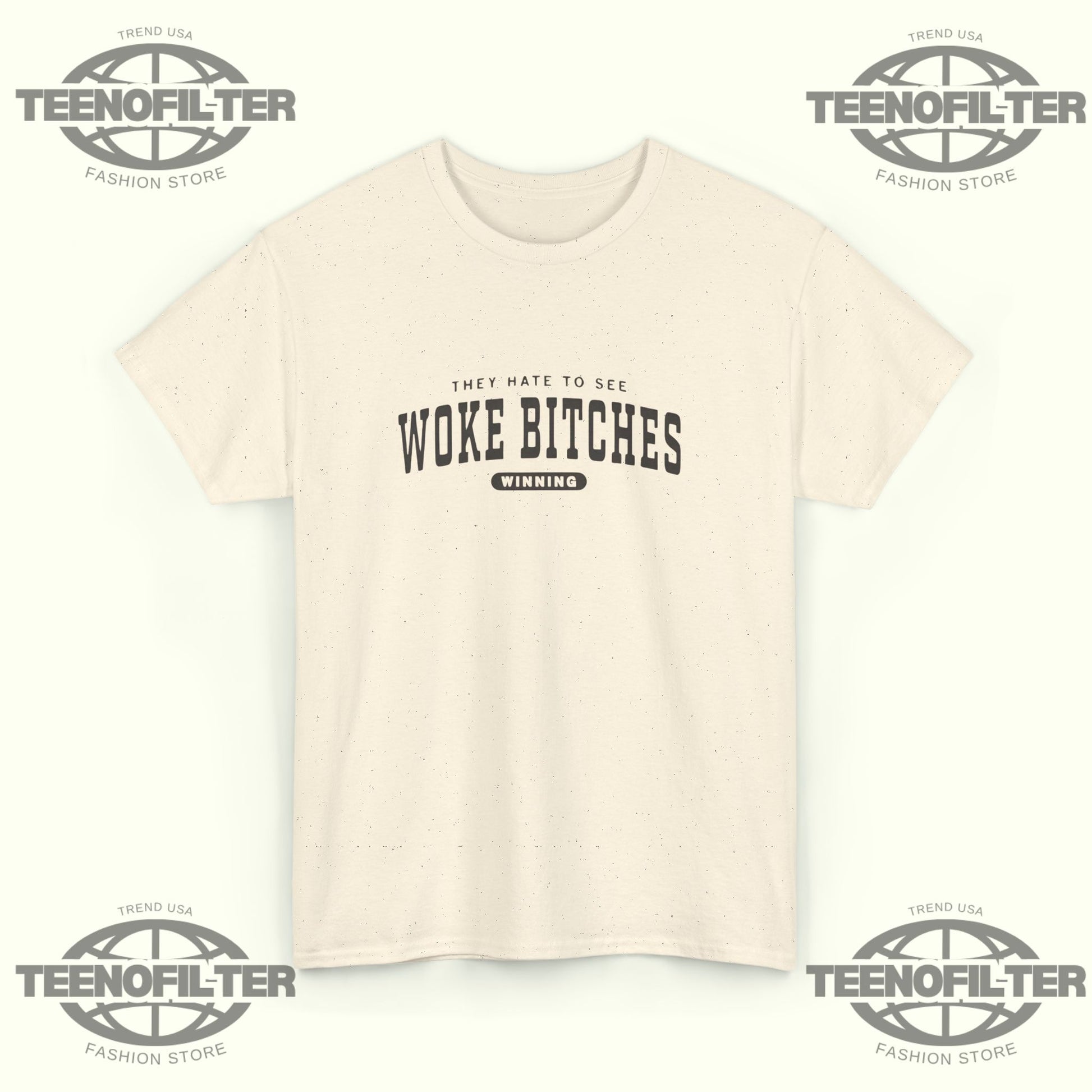 Woke Bitches Ringer T-Shirt - Tee No Filter