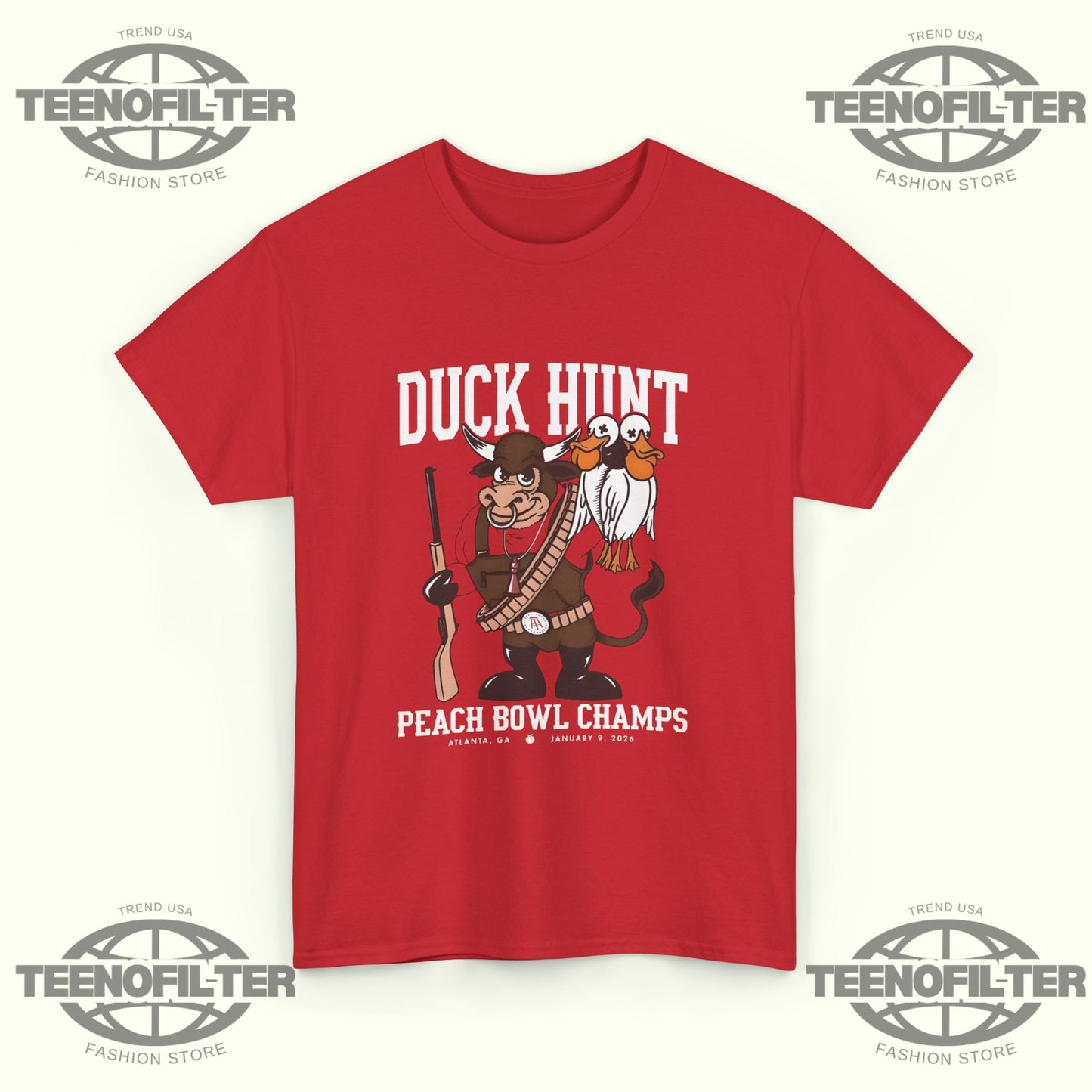Duck Hunt Peach Bowl Champs T-Shirt – Viral Tee for College Football Fans & Duck Hunt Lovers - Tee No Filter
