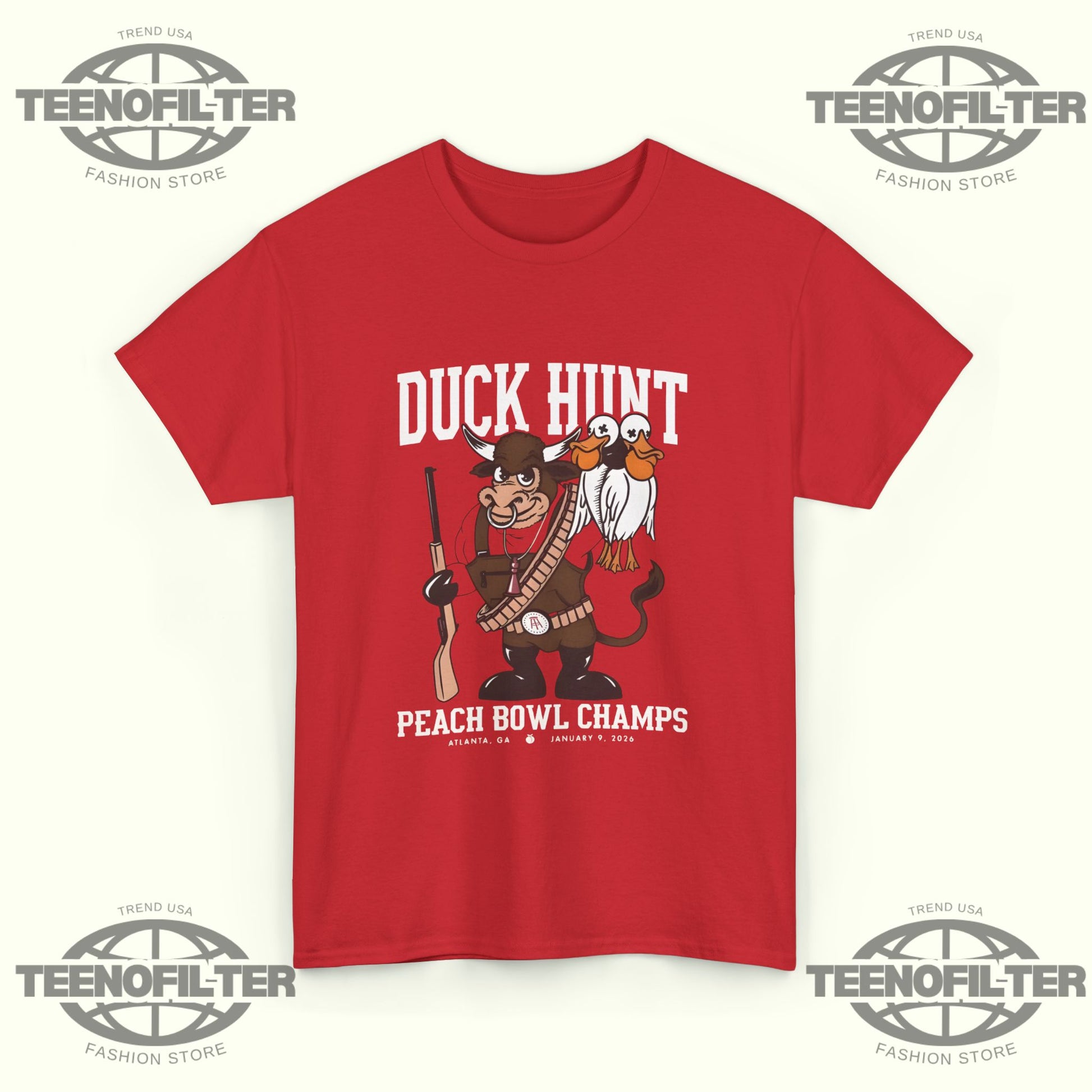 Duck Hunt Peach Bowl Champs T-Shirt – Viral Tee for College Football Fans & Duck Hunt Lovers - Tee No Filter