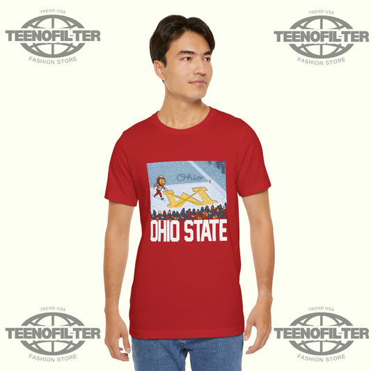 Ohio Vs Michigan Rivalry Script Ohio On Big M T-Shirt Printify