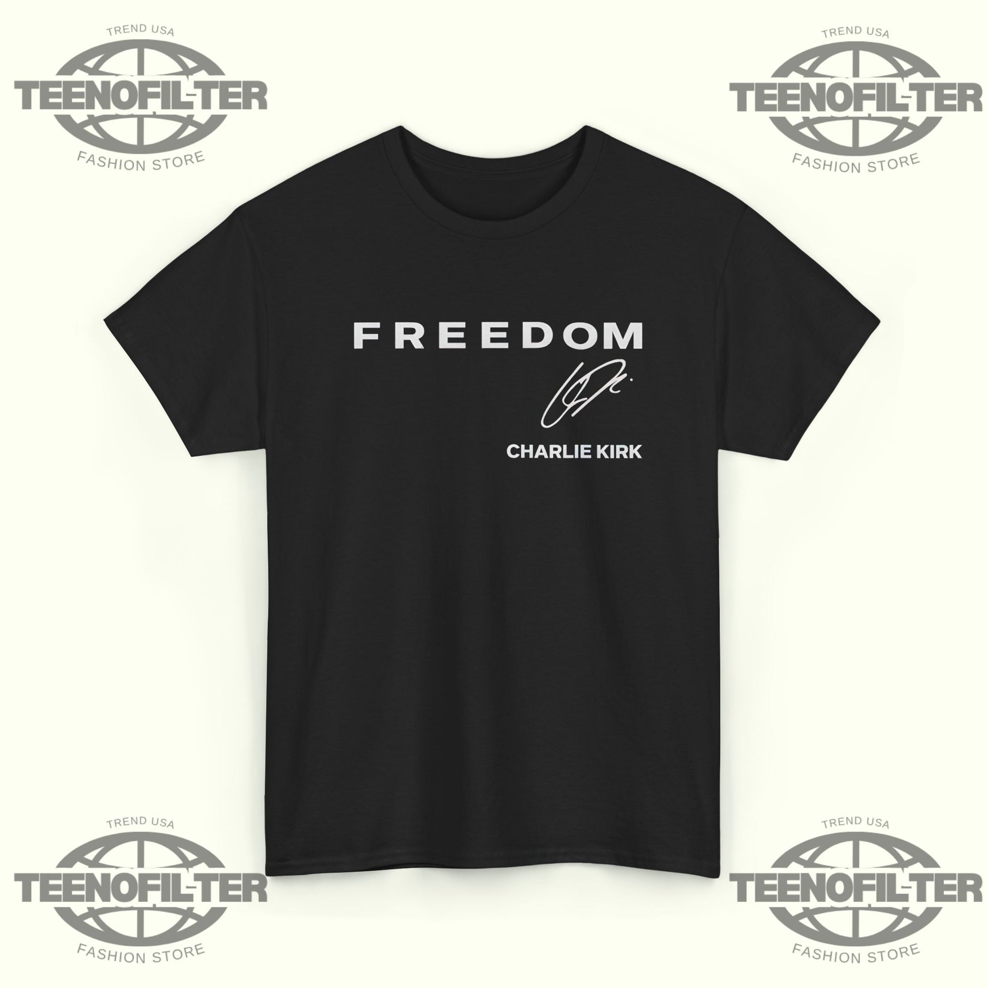 Red Freedom Charlie Kirk Signature T-shirt - Tee No Filter