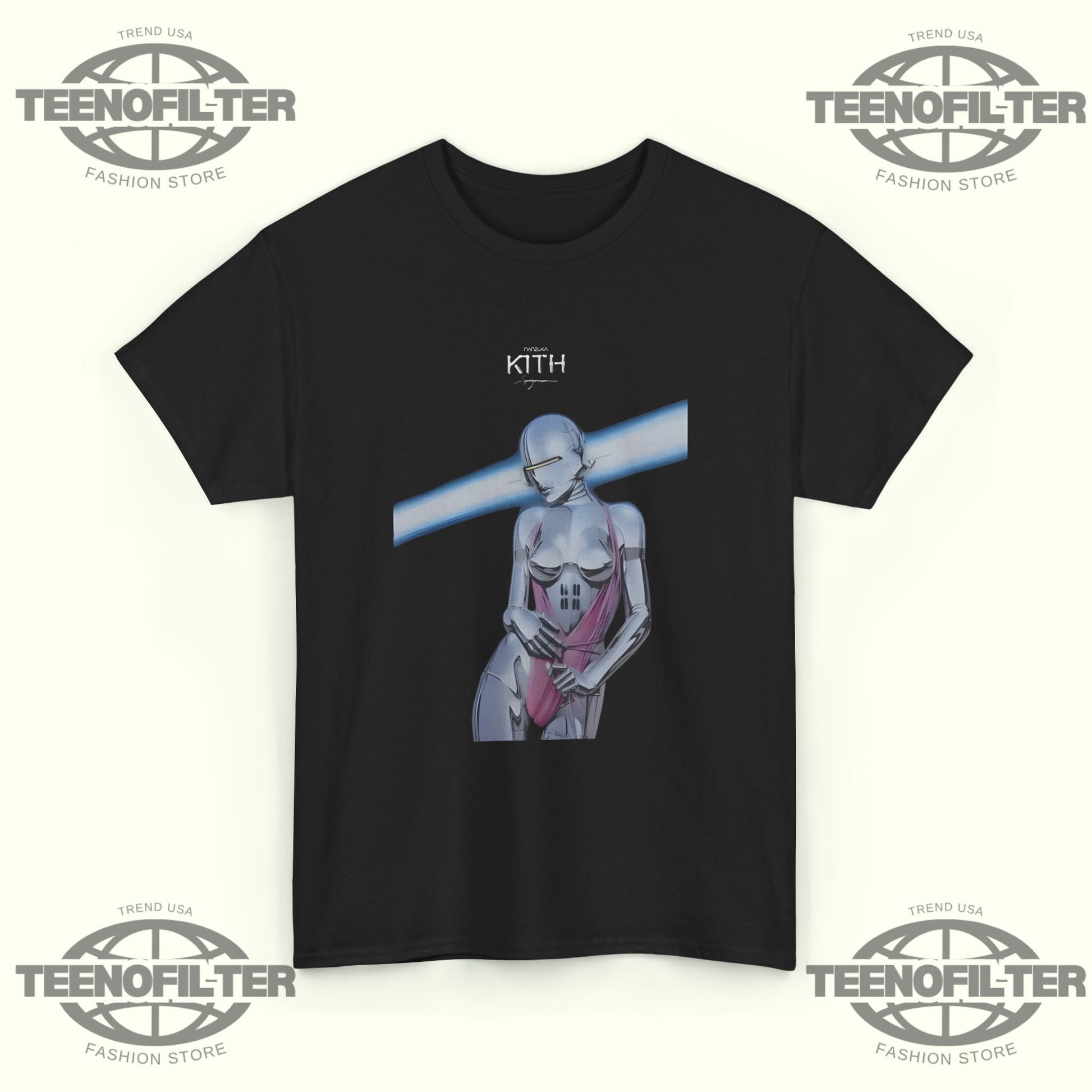 Julio Rodriguez Kith T-Shirt – Futuristic Artwear Statement Inspired by Sorayama Aesthetics Printify