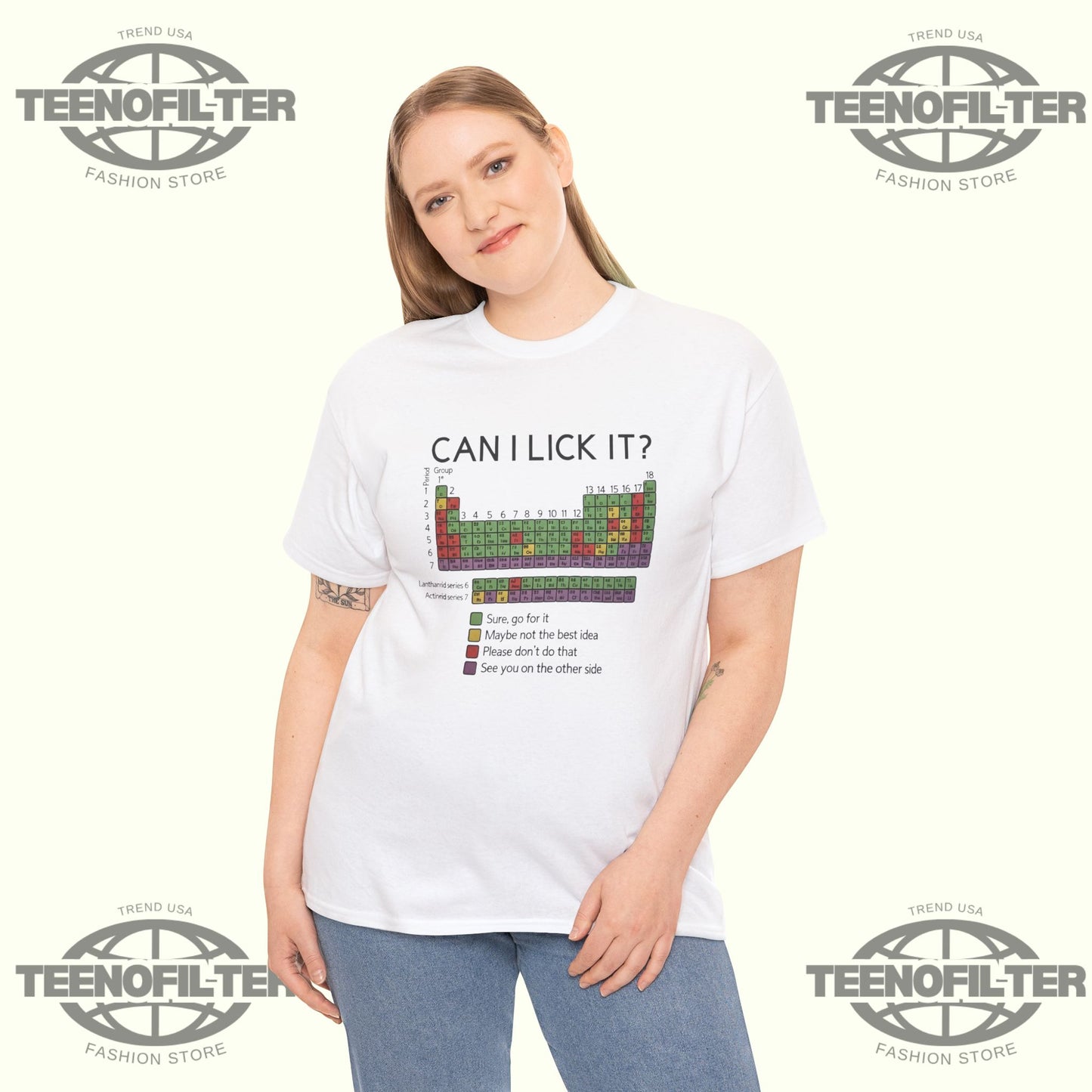 Can I Lick It Periodic Table T-Shirt — Funny Chemistry Tee for Science Lovers - Tee No Filter