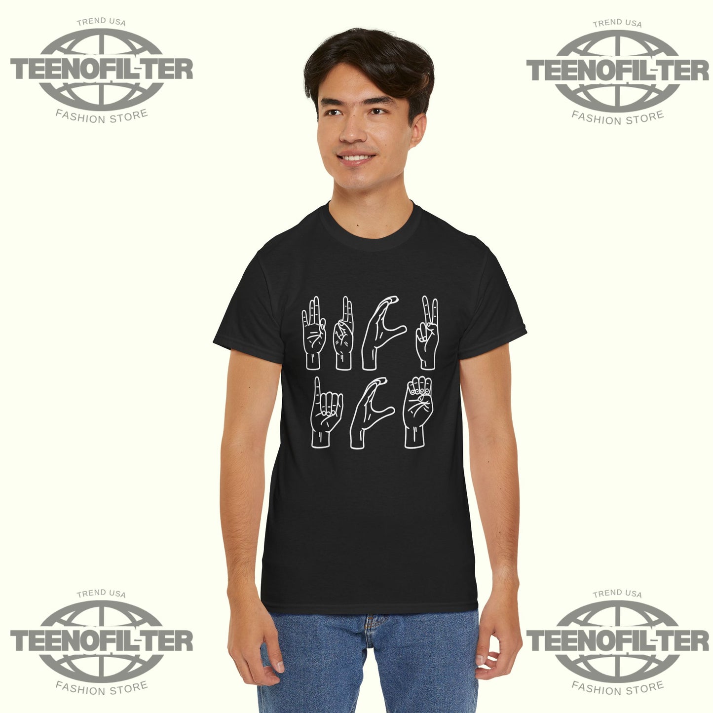 Hand Sign Language Fuck ICE T-Shirt - Tee No Filter