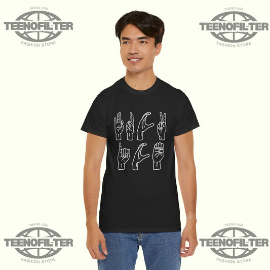 Hand Sign Language Fuck ICE T-Shirt - Tee No Filter