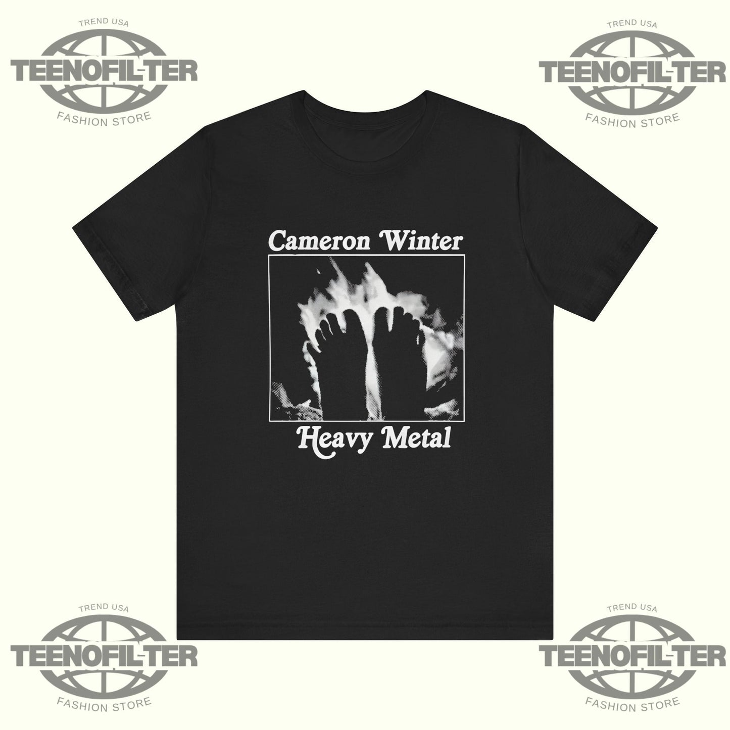 Cameron Winter Heavy Metal T-Shirt Printify