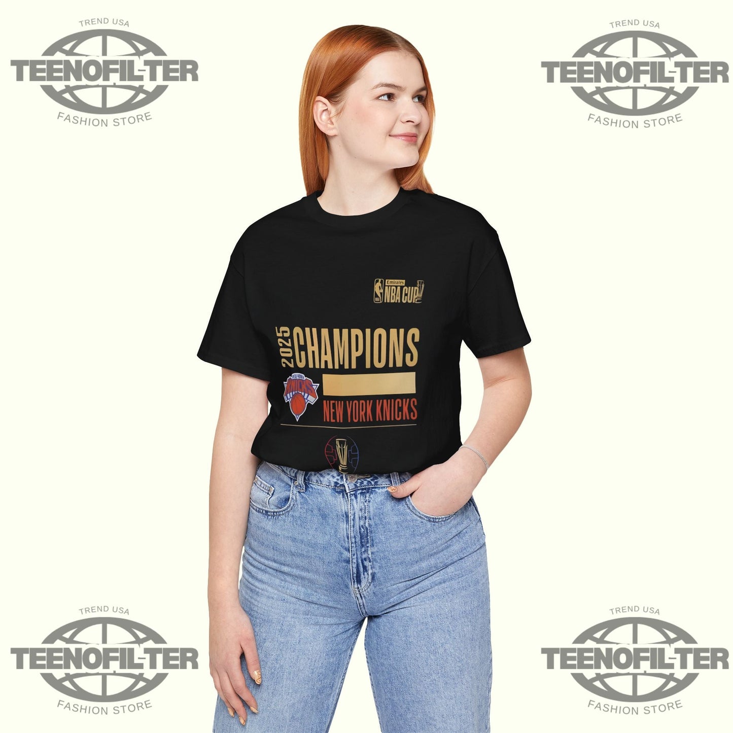 New York Knicks 2025 NBA Cup Champions T-Shirt Printify