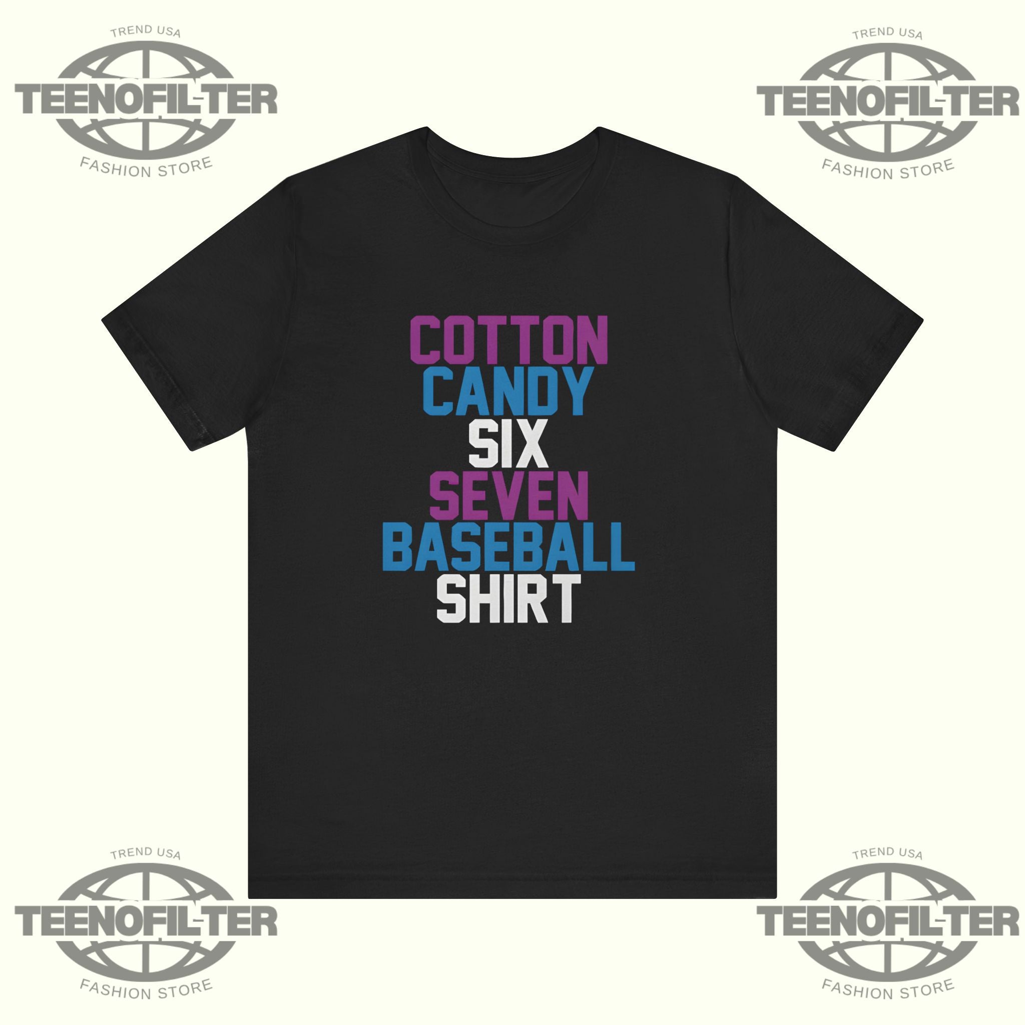 Cotton Candy Six Seven Baseball T-Shirt