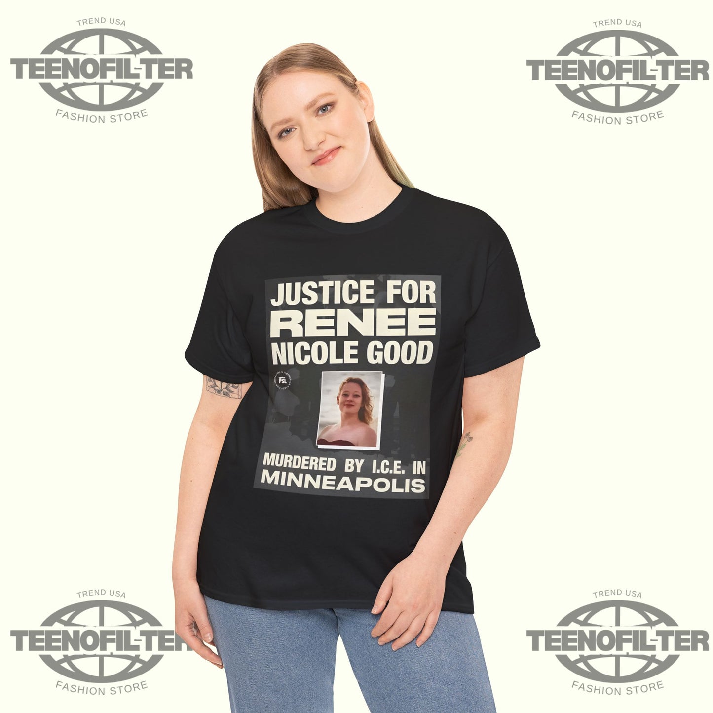 Justice for Renee Nicole Good T-Shirt – Raise Your Voice, Honor Her Memory, Demand Accountability - Tee No Filter